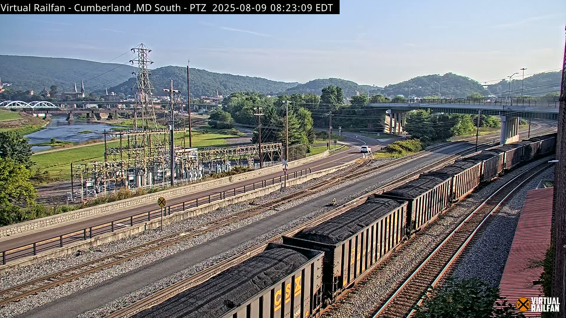 Cumberland City & , Cumberland Train Town  Live Cam - Cumberland, Allegany, Maryland, USA 