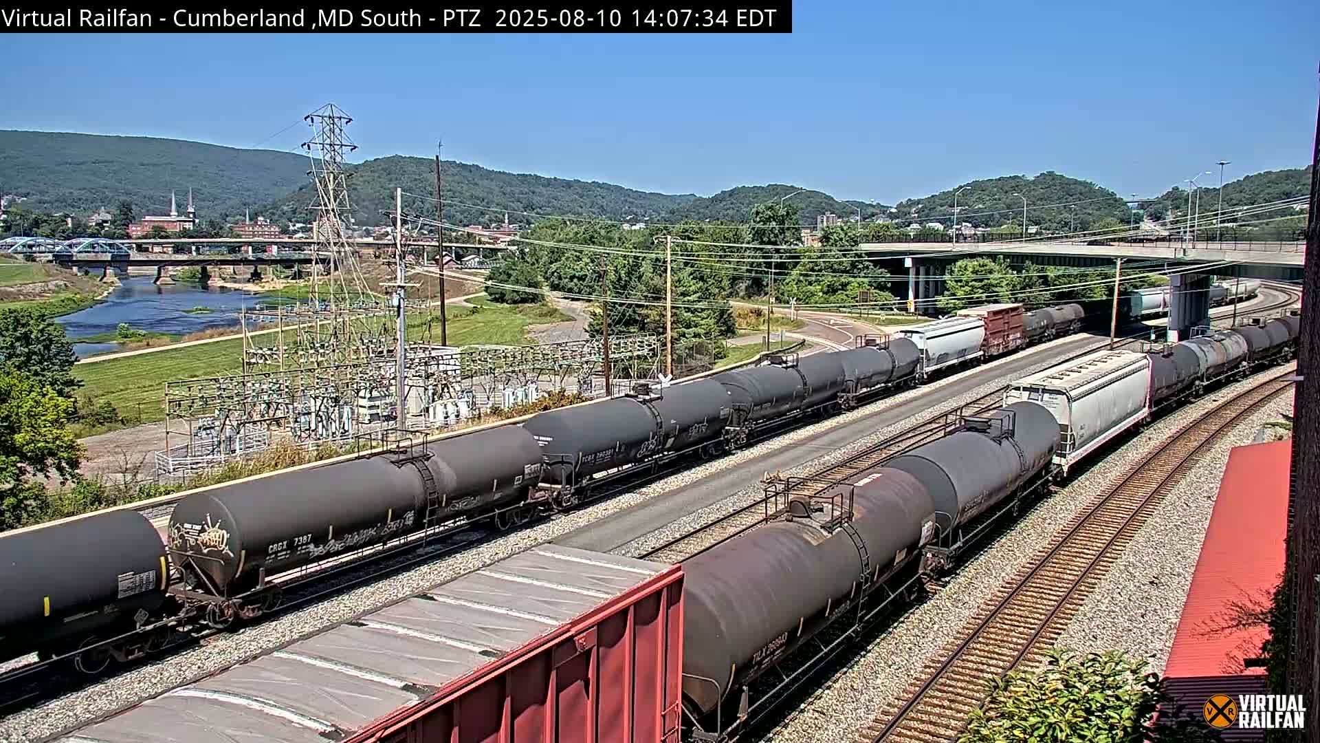 Cumberland City & , Cumberland Train Town  Live Cam - Cumberland, Allegany, Maryland, USA 
