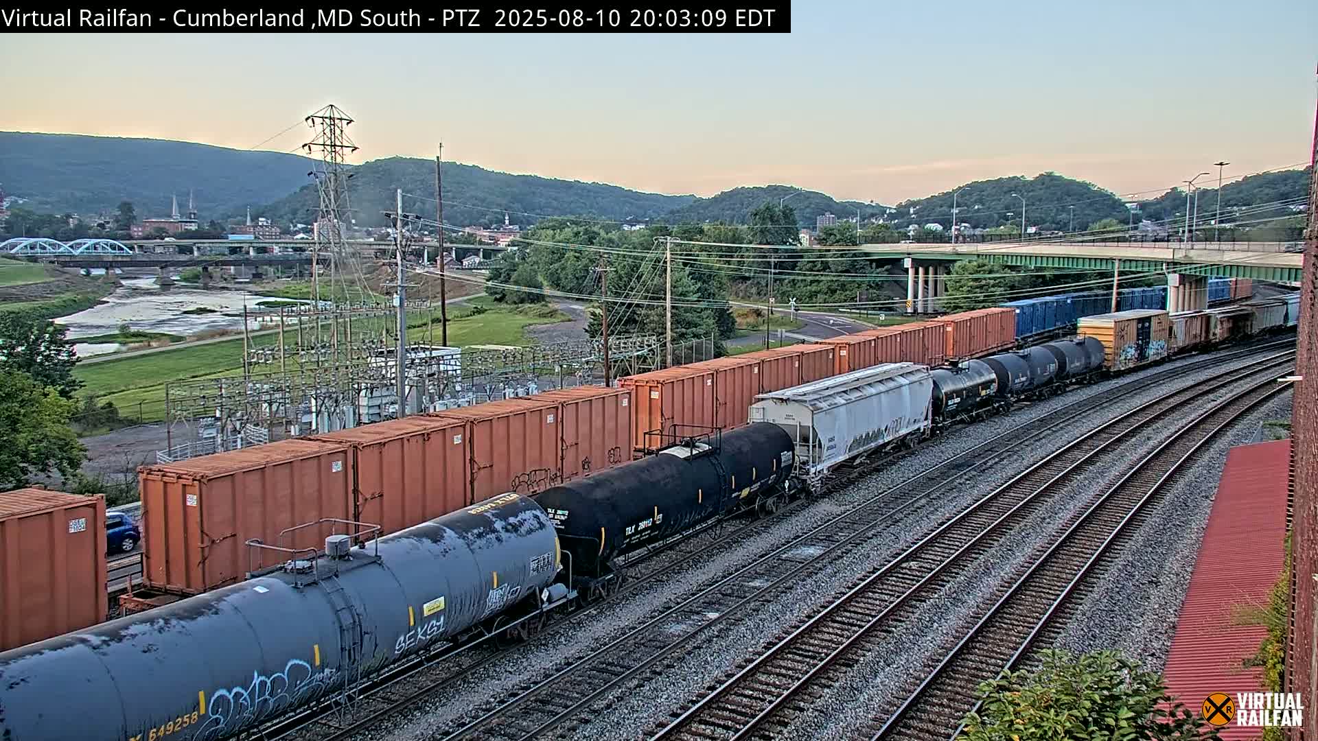 Cumberland City & , Cumberland Train Town  Live Cam - Cumberland, Allegany, Maryland, USA 