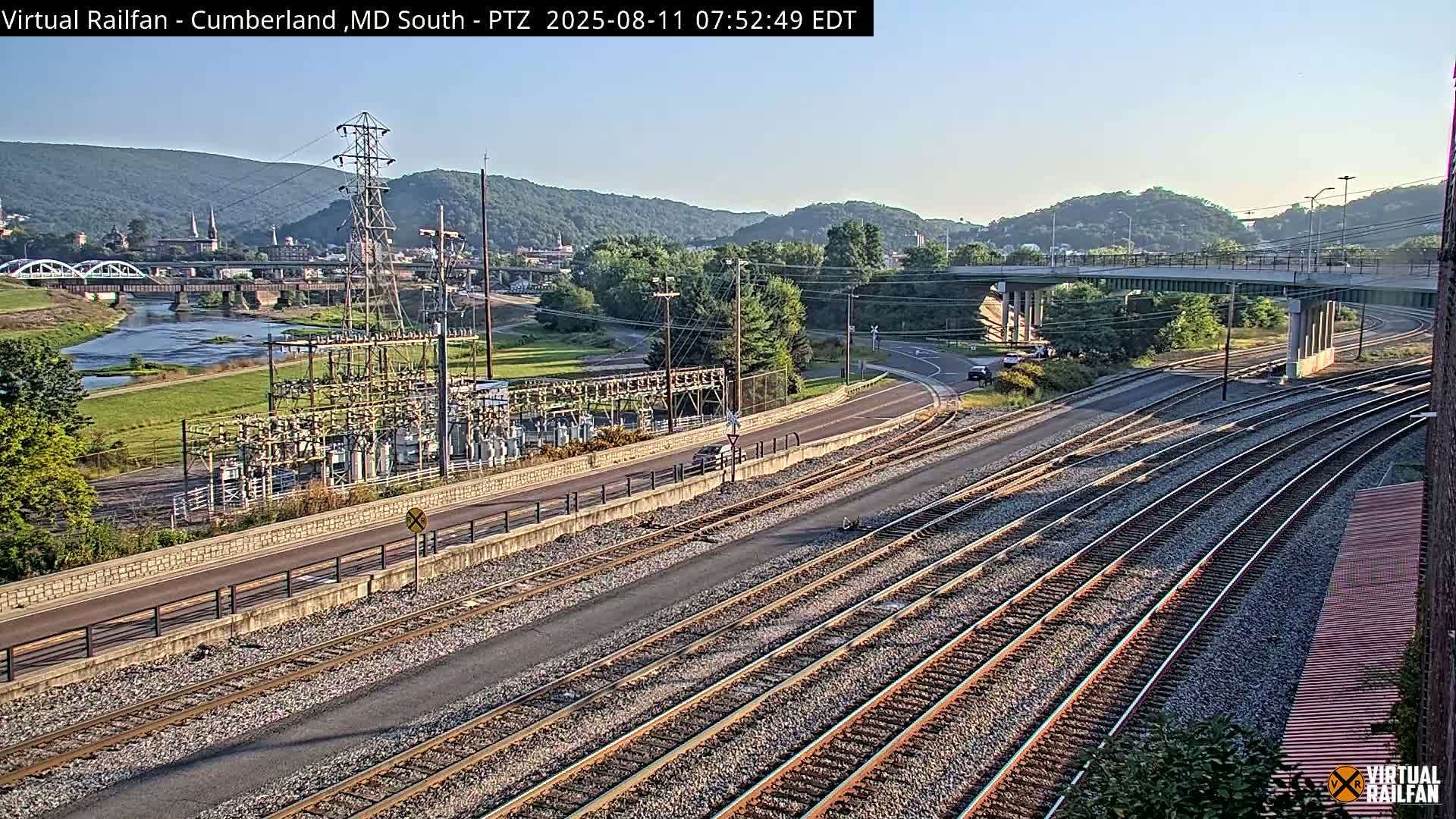 Cumberland City & , Cumberland Train Town  Live Cam - Cumberland, Allegany, Maryland, USA 