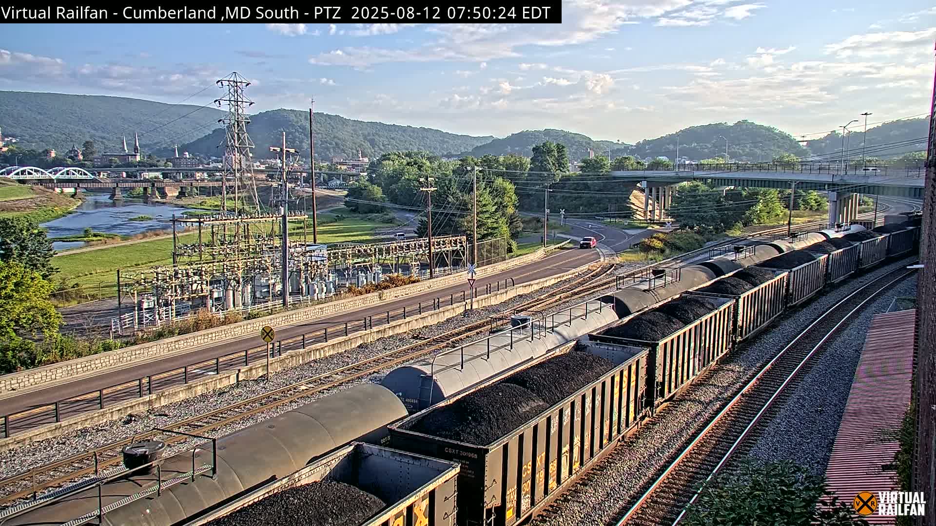 Cumberland City & , Cumberland Train Town  Live Cam - Cumberland, Allegany, Maryland, USA 