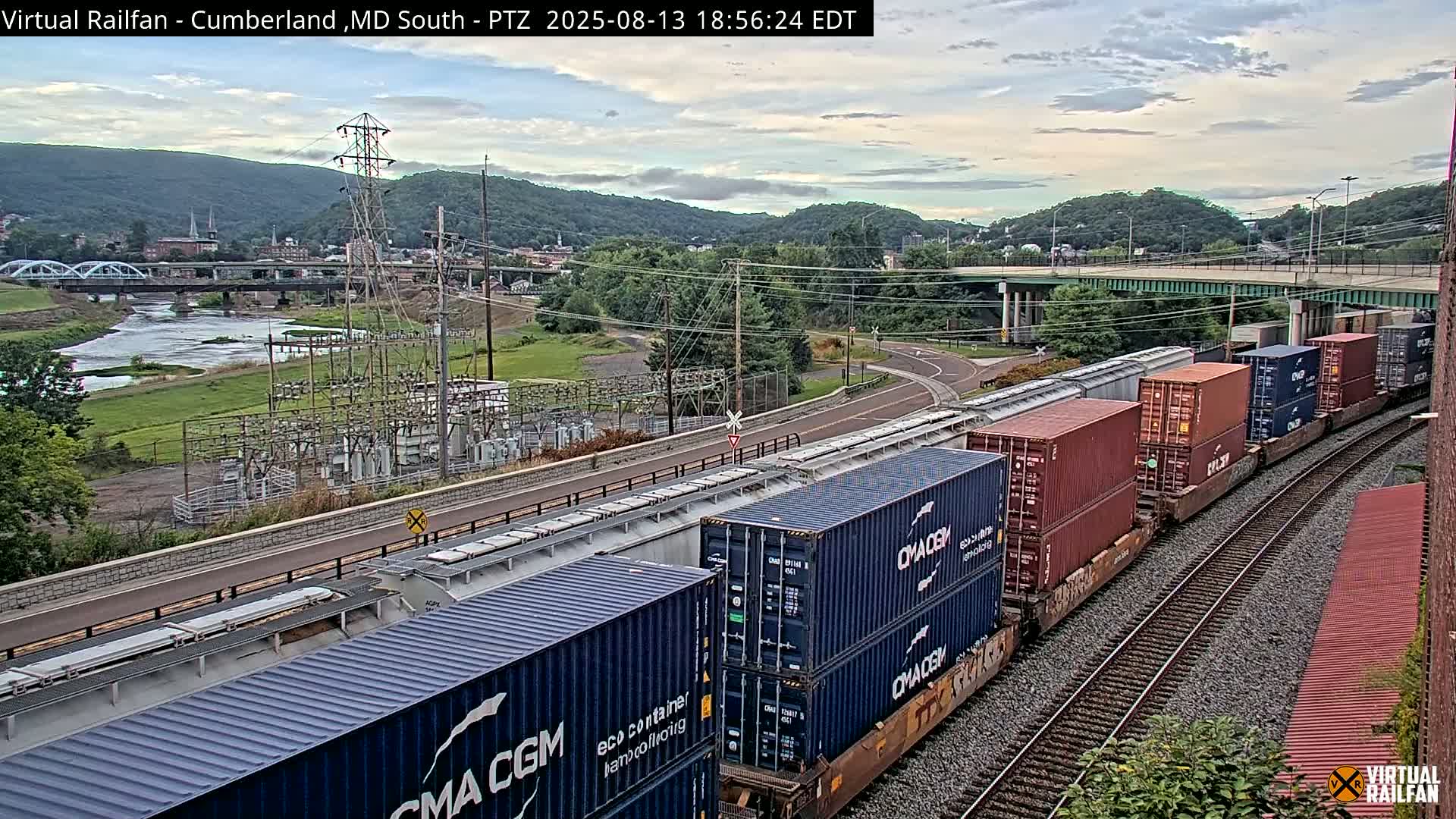 Cumberland City & , Cumberland Train Town  Live Cam - Cumberland, Allegany, Maryland, USA 