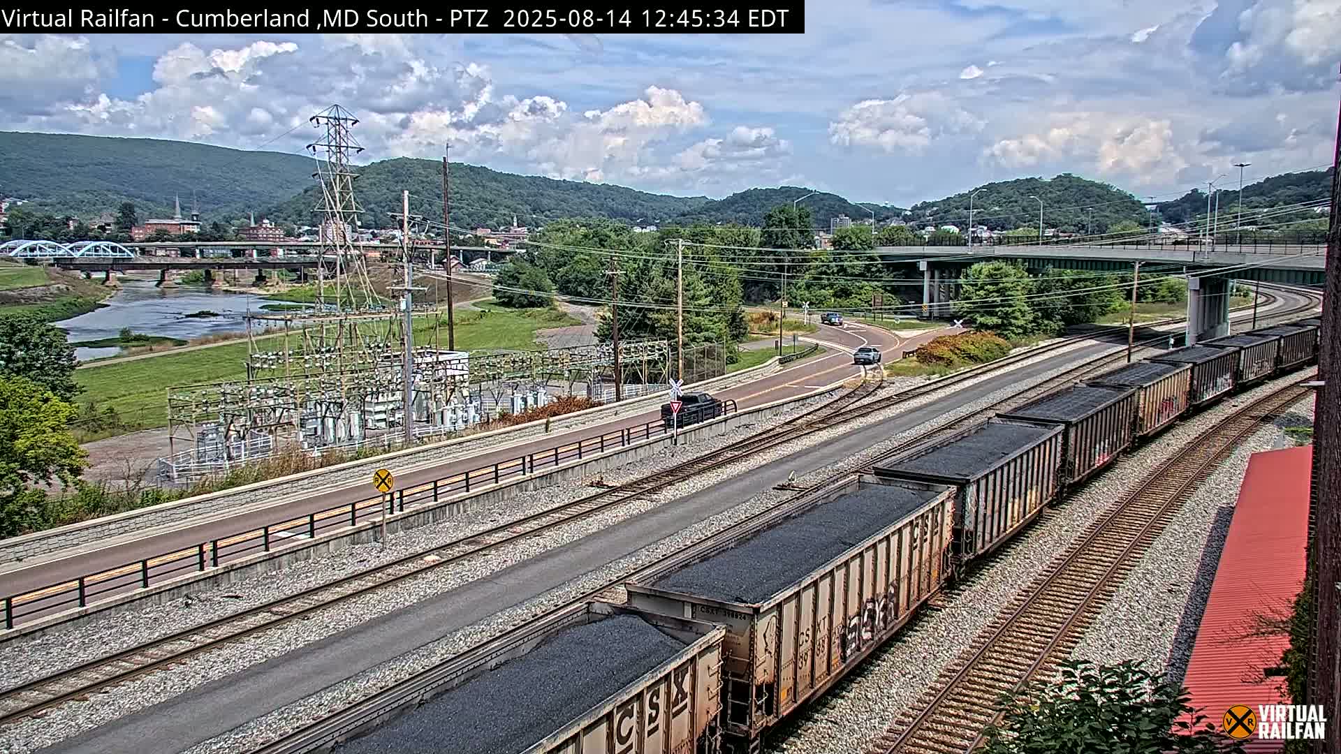 Cumberland City & , Cumberland Train Town  Live Cam - Cumberland, Allegany, Maryland, USA 