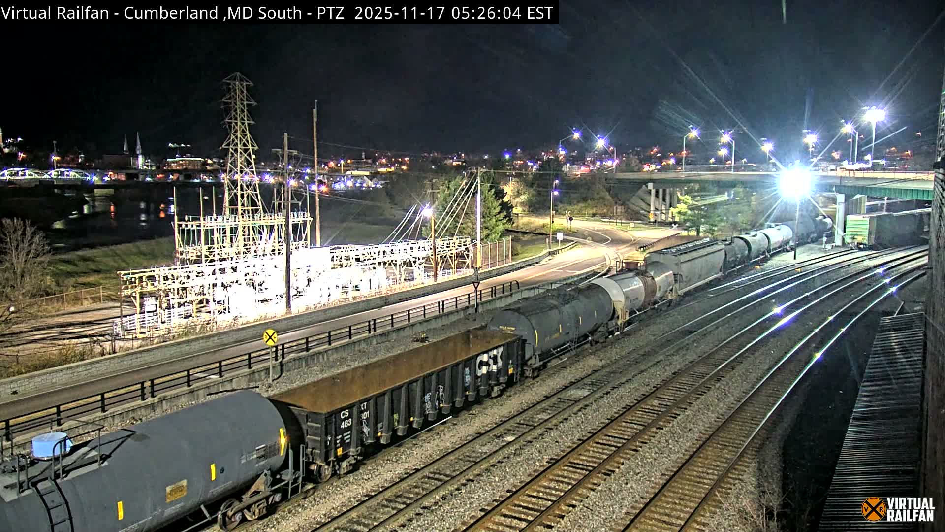 Cumberland City & , Cumberland Train Town  Live Cam - Cumberland, Allegany, Maryland, USA 