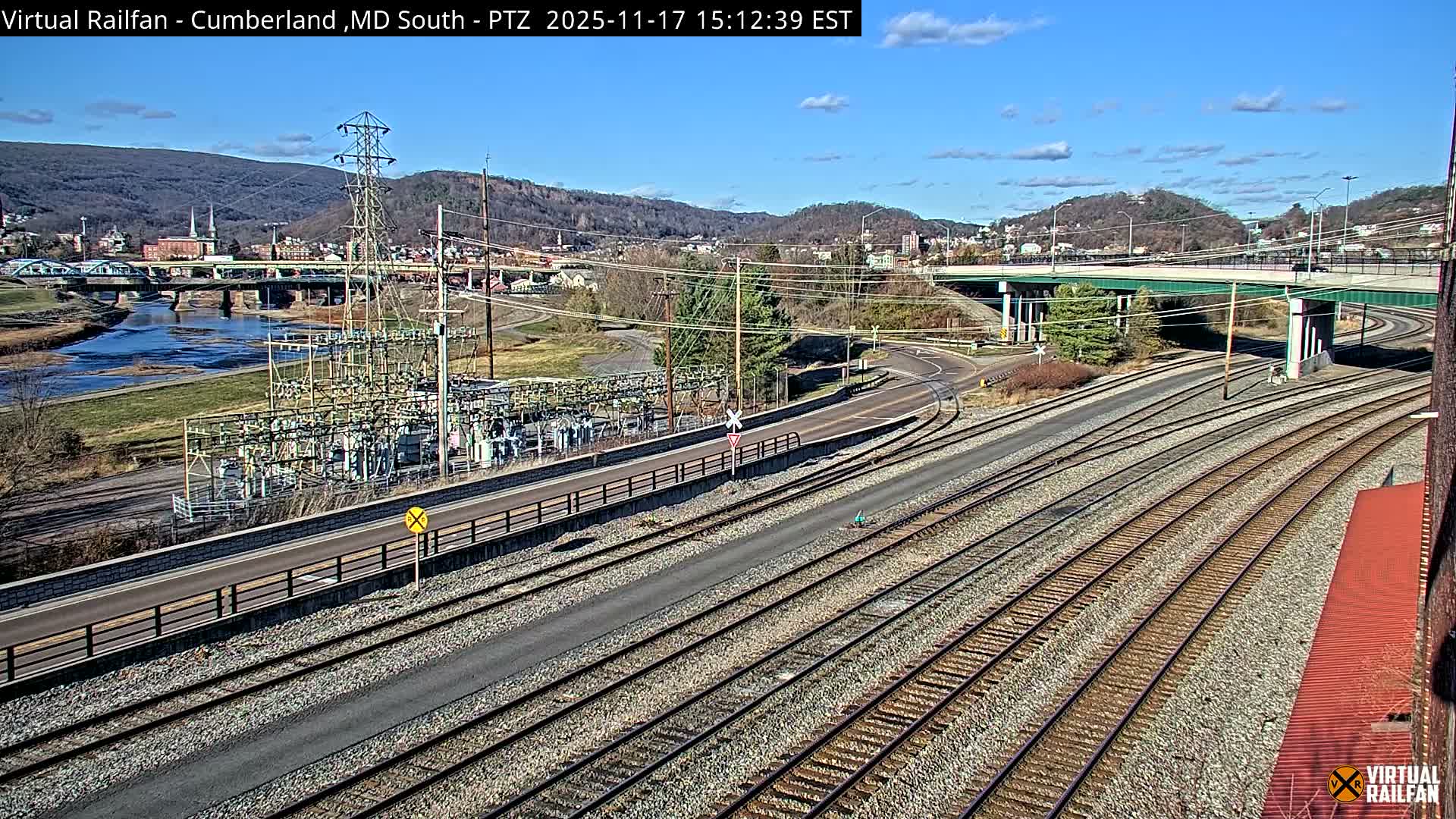 Cumberland City & , Cumberland Train Town  Live Cam - Cumberland, Allegany, Maryland, USA 