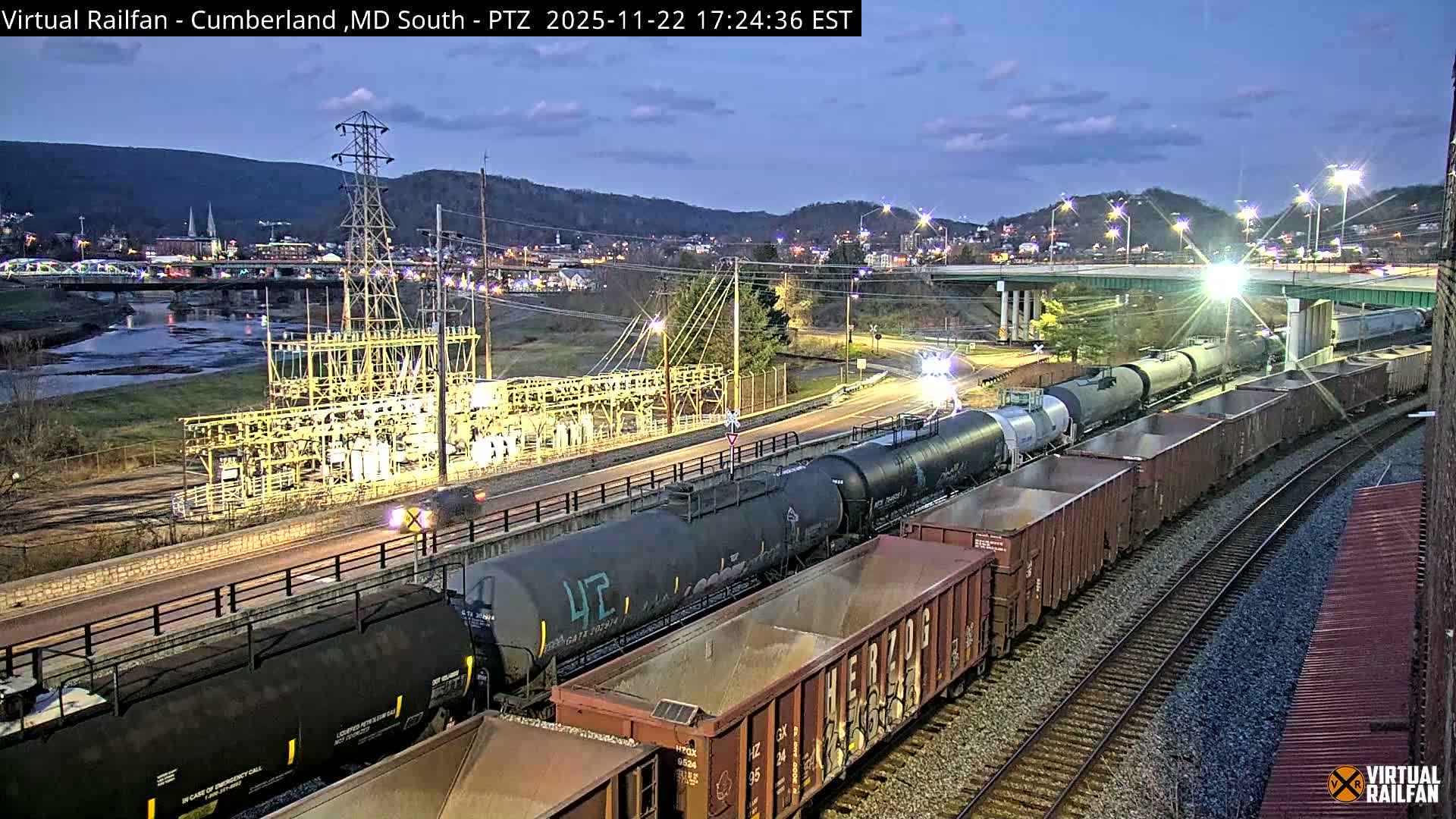 Cumberland City & , Cumberland Train Town  Live Cam - Cumberland, Allegany, Maryland, USA 