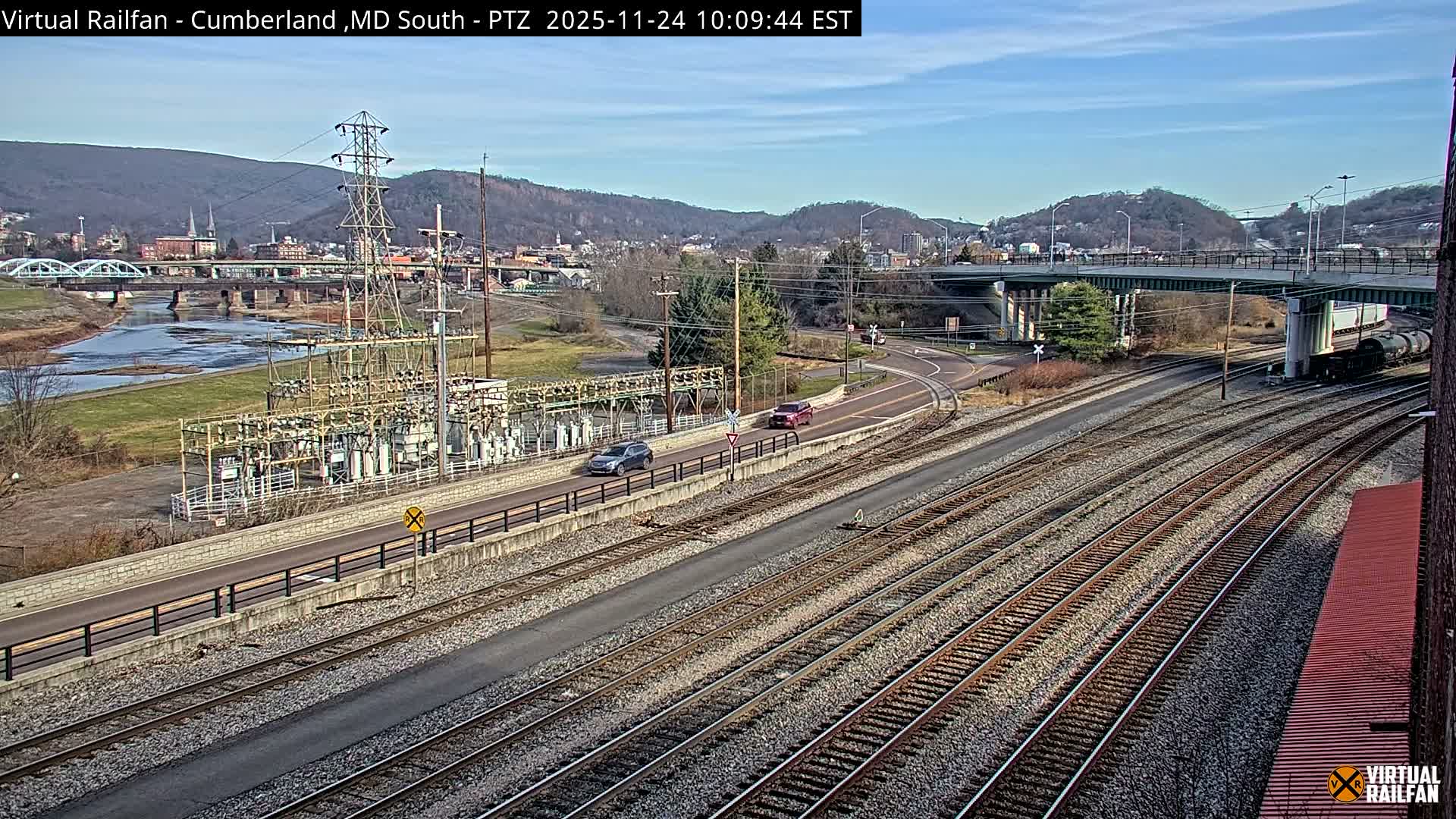Cumberland City & , Cumberland Train Town  Live Cam - Cumberland, Allegany, Maryland, USA 