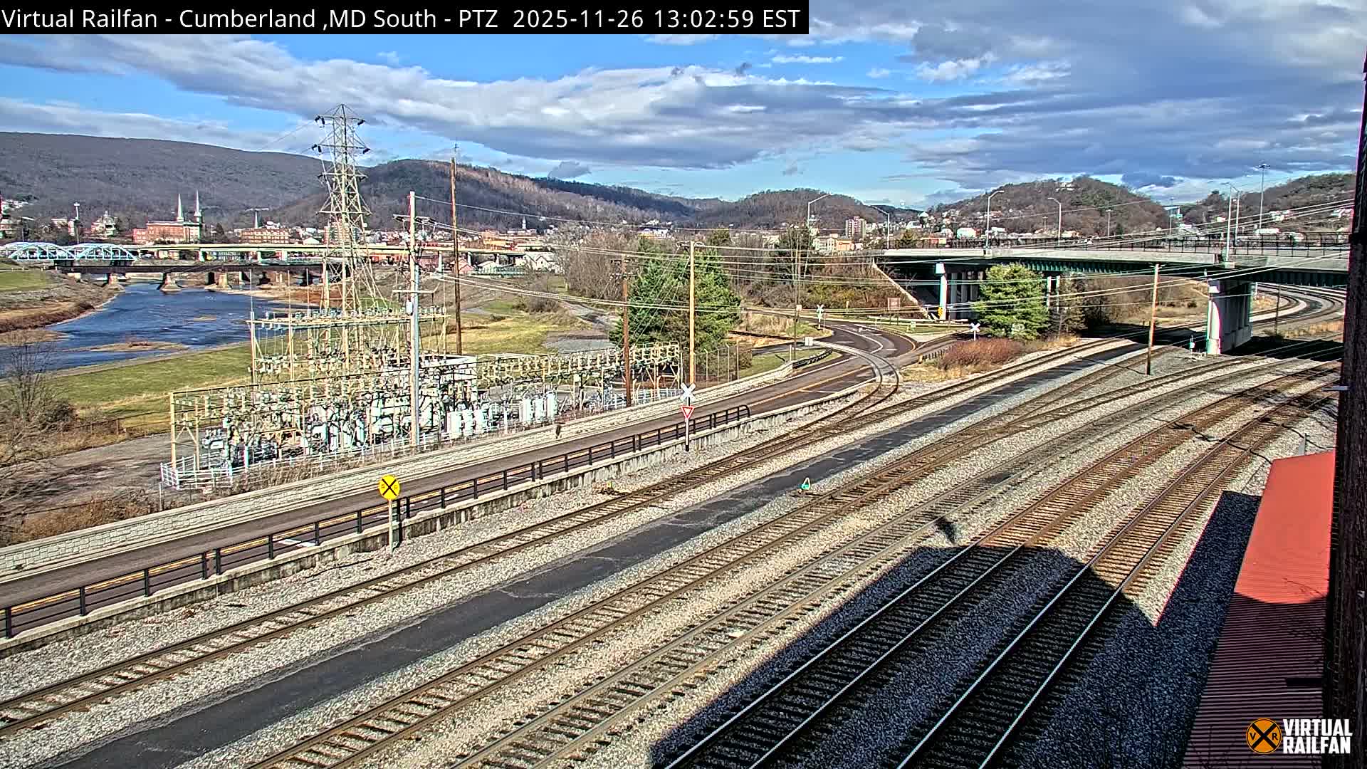 Cumberland City & , Cumberland Train Town  Live Cam - Cumberland, Allegany, Maryland, USA 