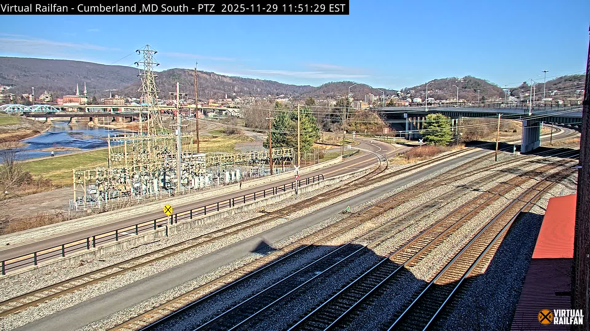 Cumberland City & , Cumberland Train Town  Live Cam - Cumberland, Allegany, Maryland, USA 