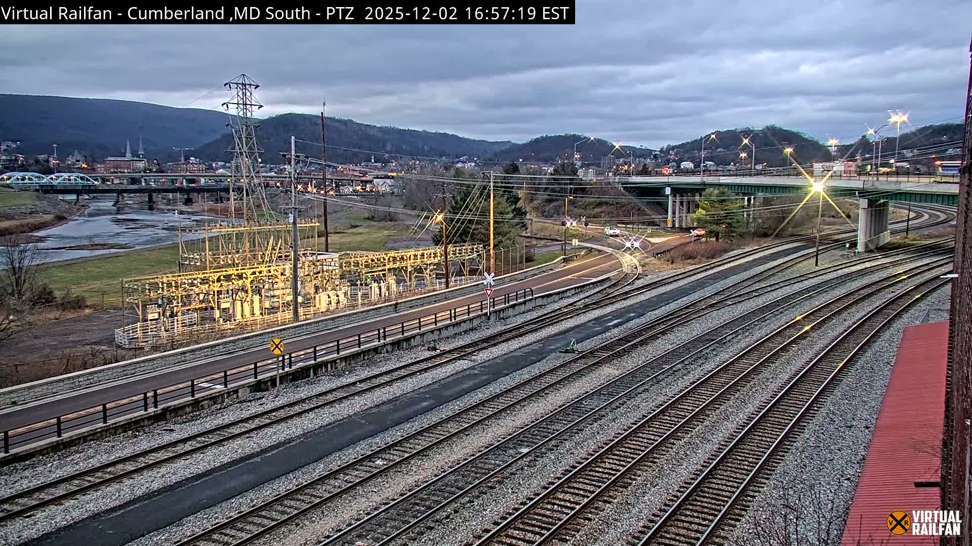 Cumberland City & , Cumberland Train Town  Live Cam - Cumberland, Allegany, Maryland, USA 
