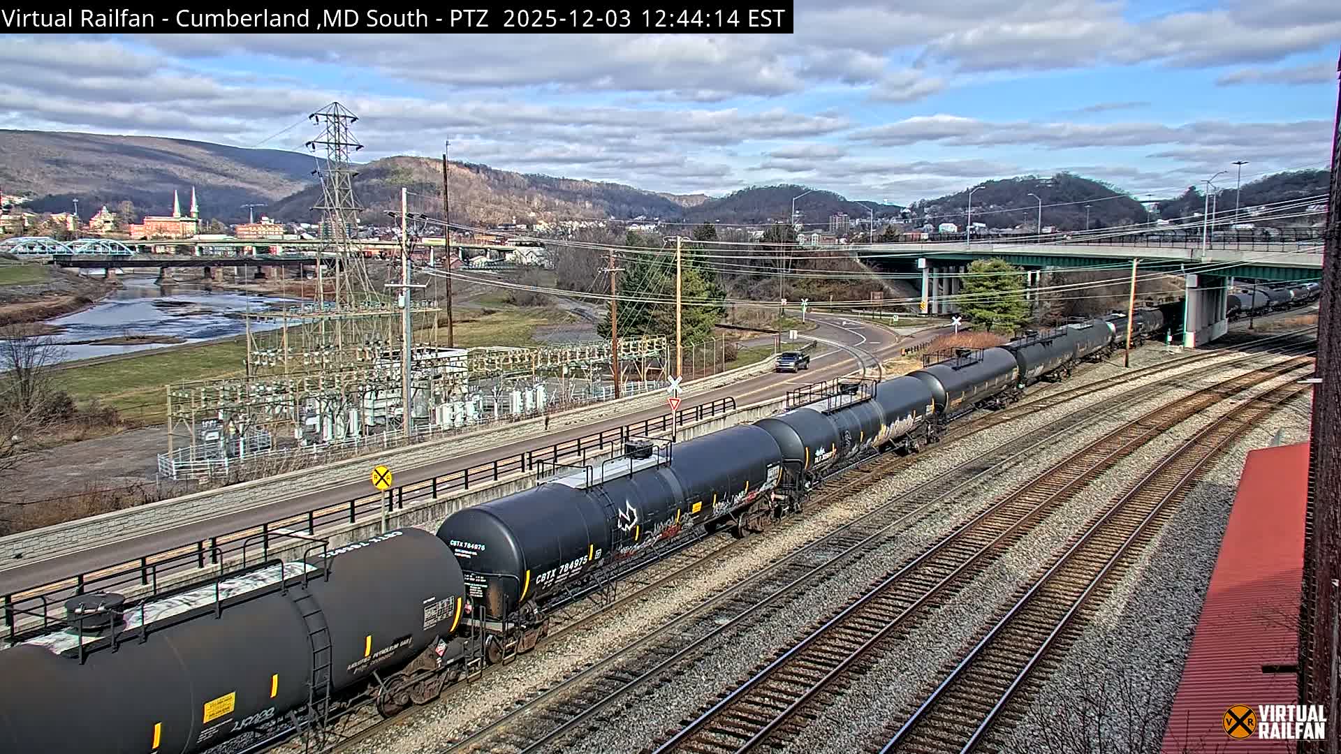 Cumberland City & , Cumberland Train Town  Live Cam - Cumberland, Allegany, Maryland, USA 