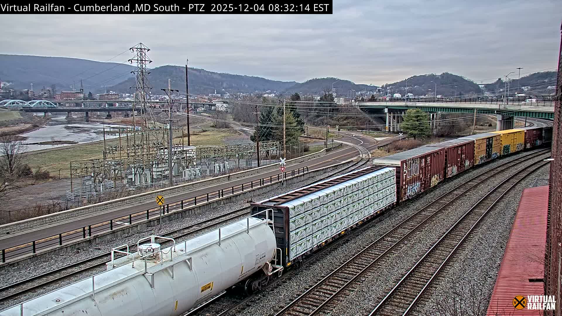 Cumberland City & , Cumberland Train Town  Live Cam - Cumberland, Allegany, Maryland, USA 