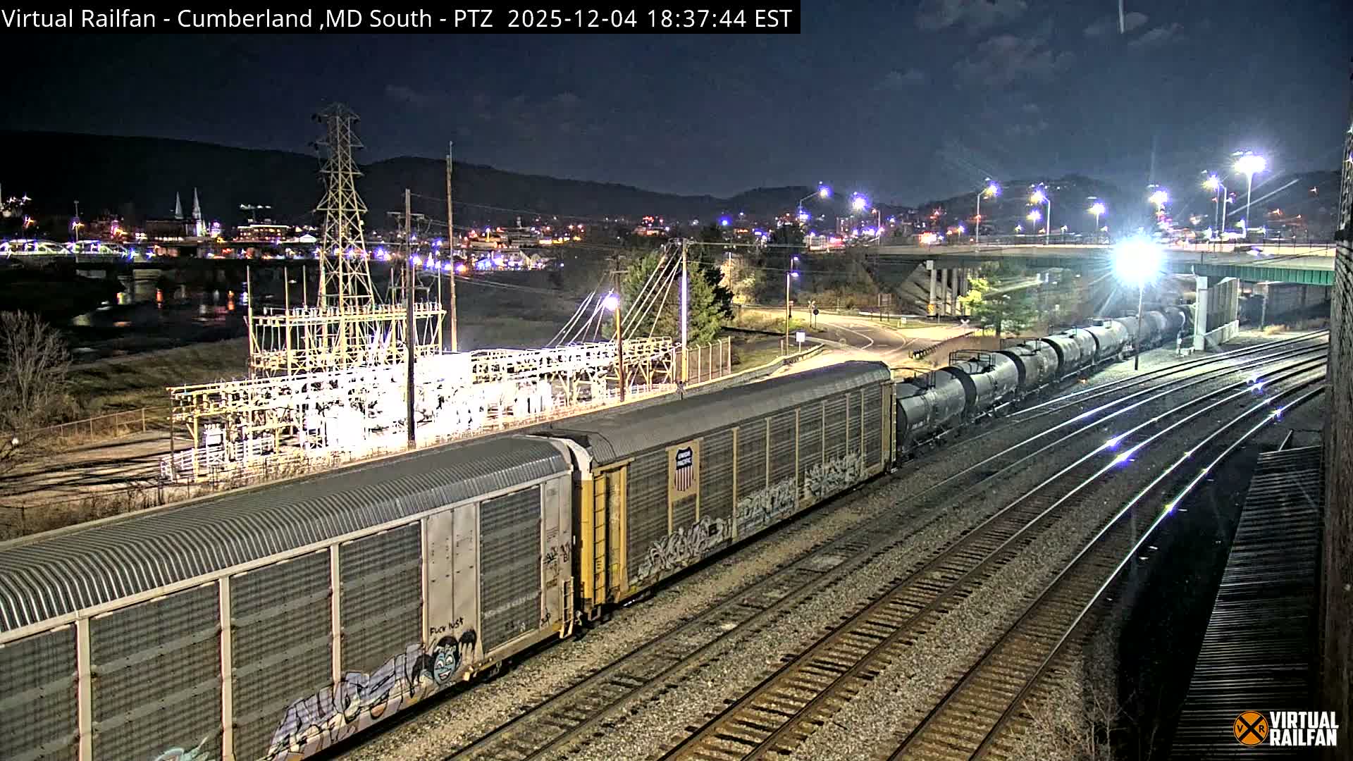 Cumberland City & , Cumberland Train Town  Live Cam - Cumberland, Allegany, Maryland, USA 