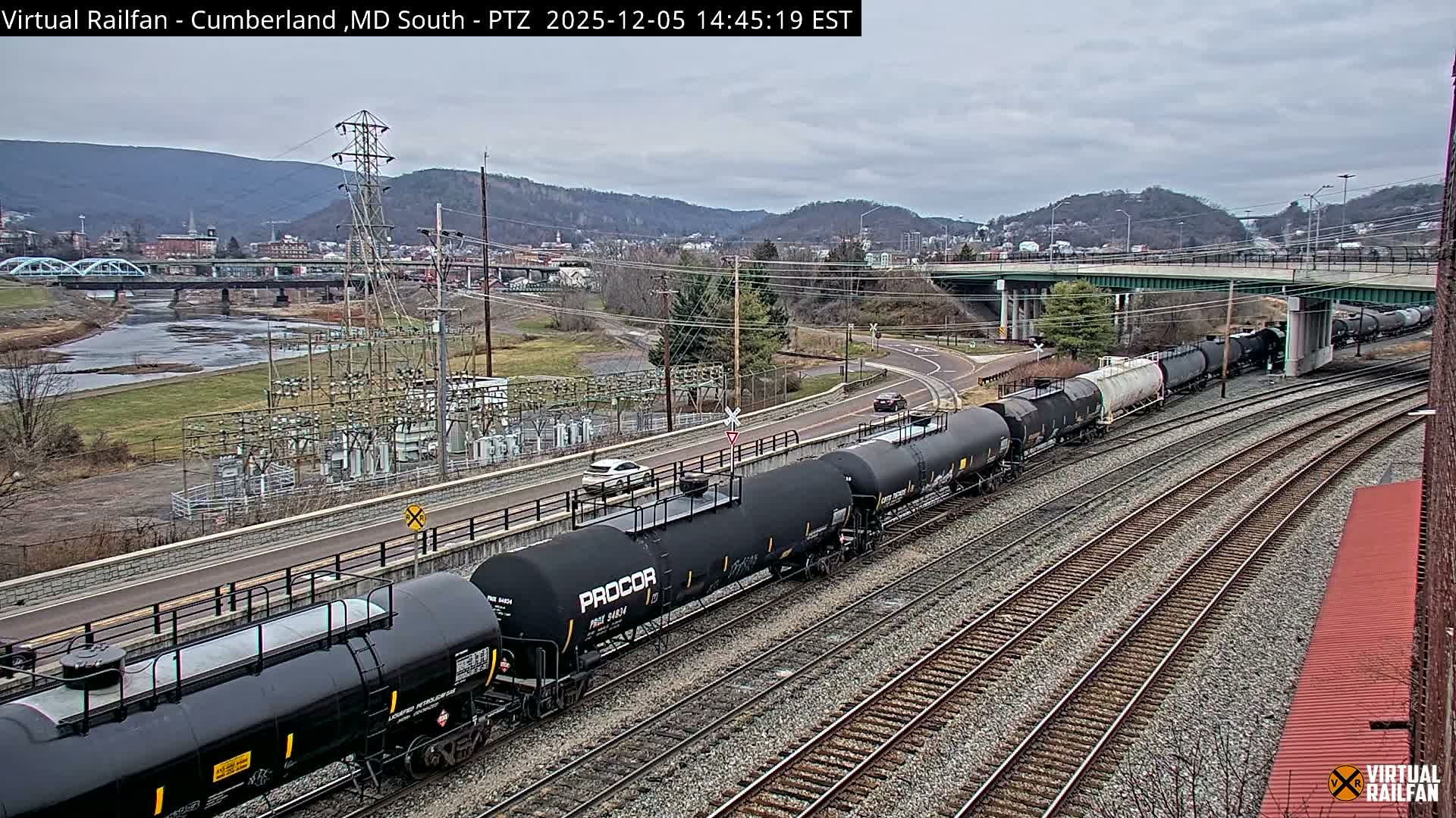 Cumberland City & , Cumberland Train Town  Live Cam - Cumberland, Allegany, Maryland, USA 