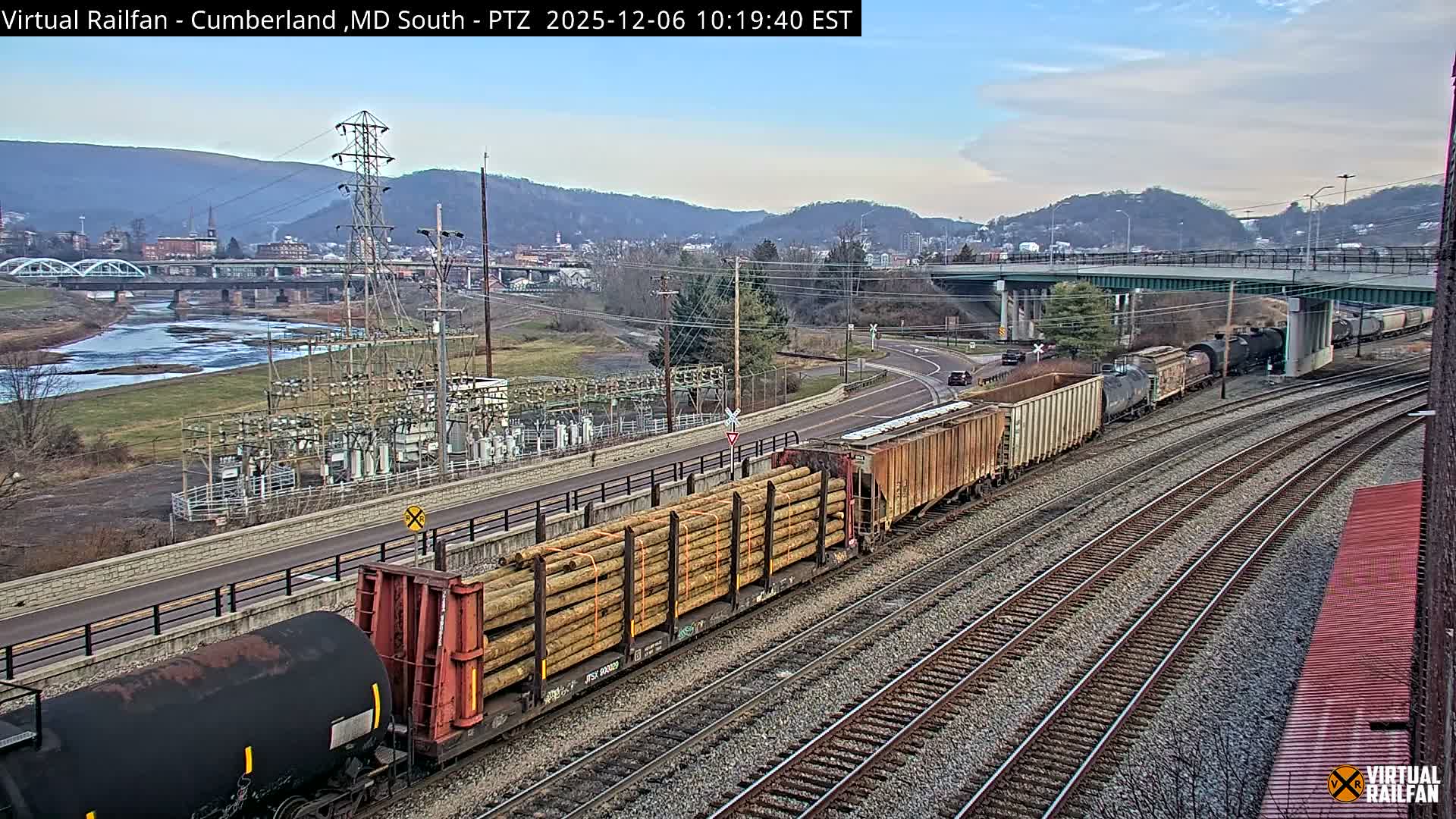 Cumberland City & , Cumberland Train Town  Live Cam - Cumberland, Allegany, Maryland, USA 