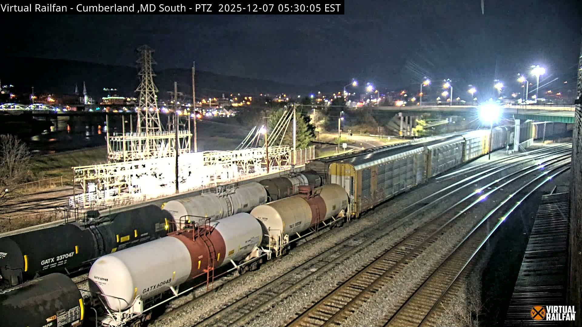 Cumberland City & , Cumberland Train Town  Live Cam - Cumberland, Allegany, Maryland, USA 