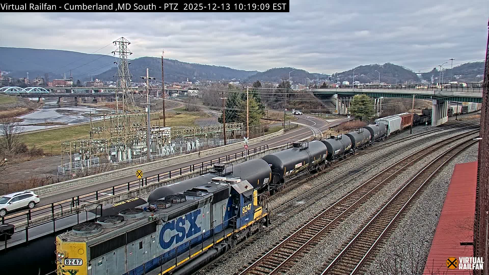 Cumberland City & , Cumberland Train Town  Live Cam - Cumberland, Allegany, Maryland, USA 
