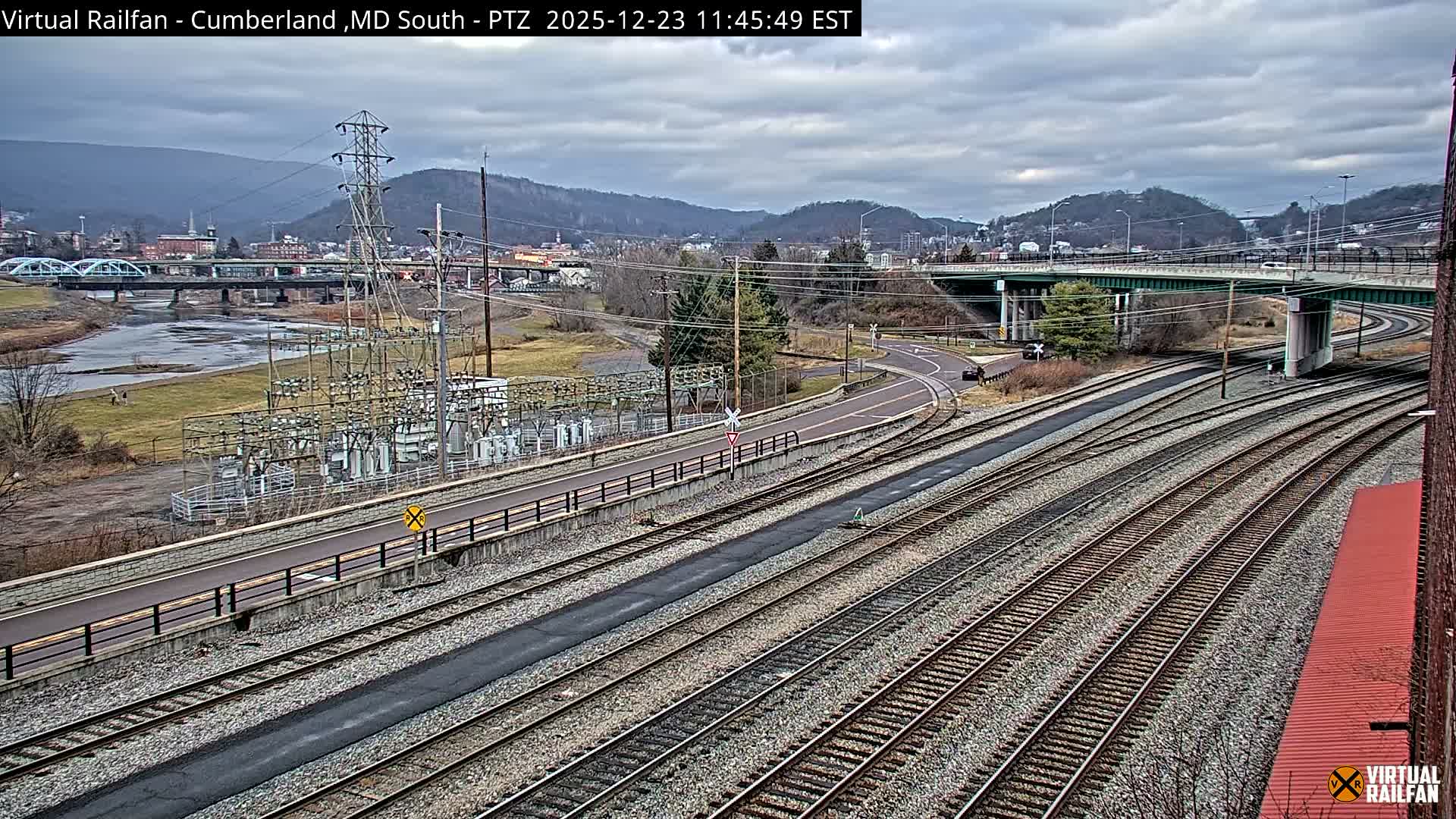 Cumberland City & , Cumberland Train Town  Live Cam - Cumberland, Allegany, Maryland, USA 