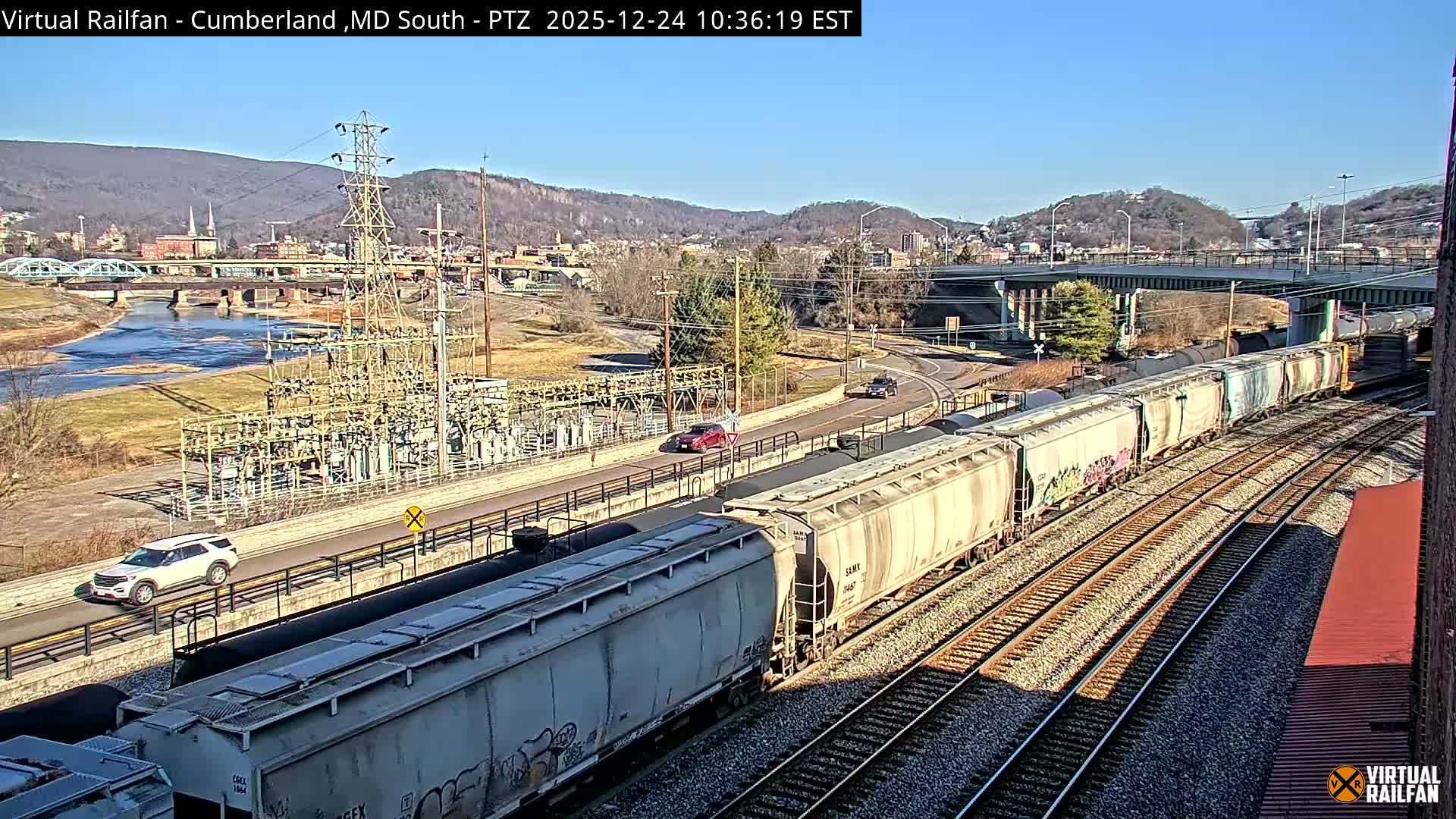 Cumberland City & , Cumberland Train Town  Live Cam - Cumberland, Allegany, Maryland, USA 