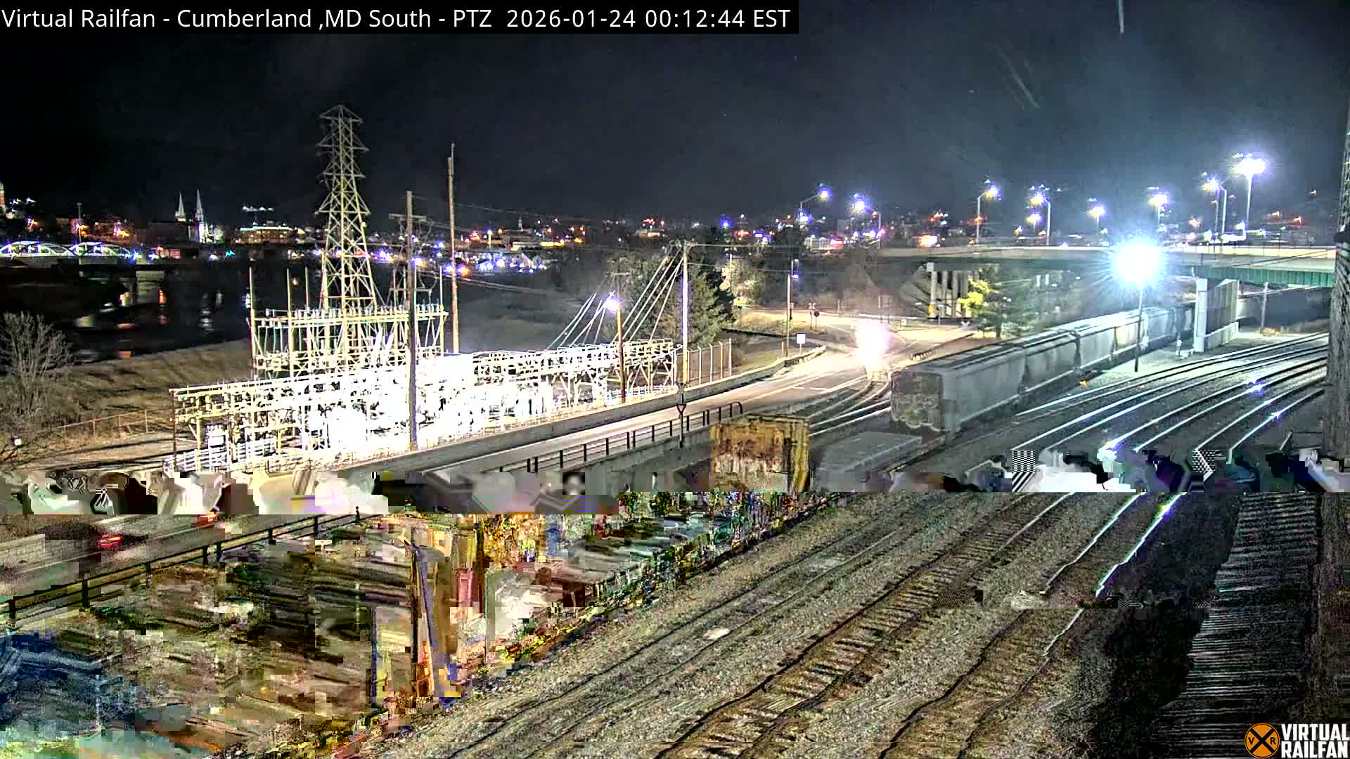 Cumberland City & , Cumberland Train Town  Live Cam - Cumberland, Allegany, Maryland, USA 