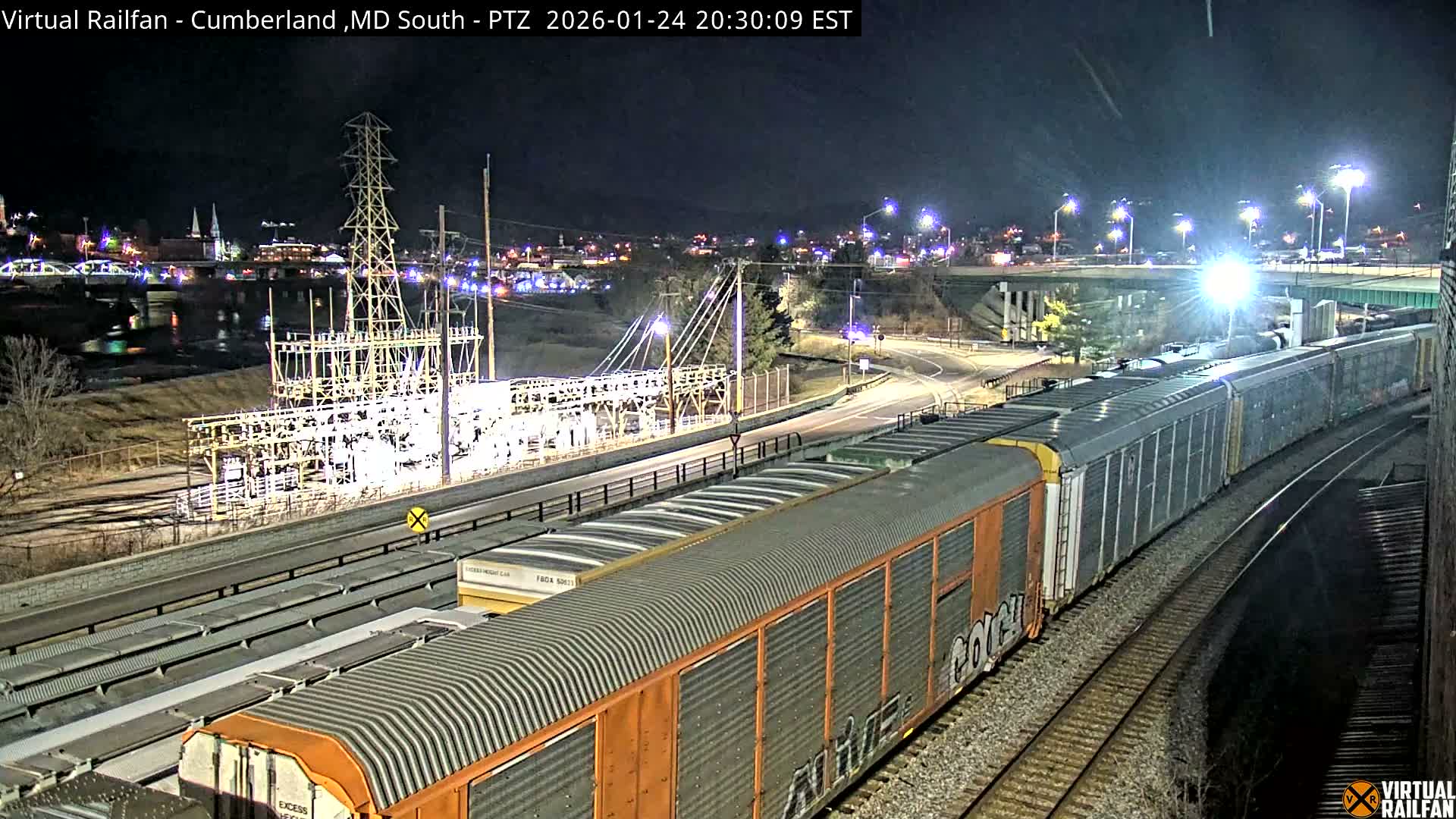 Cumberland City & , Cumberland Train Town  Live Cam - Cumberland, Allegany, Maryland, USA 