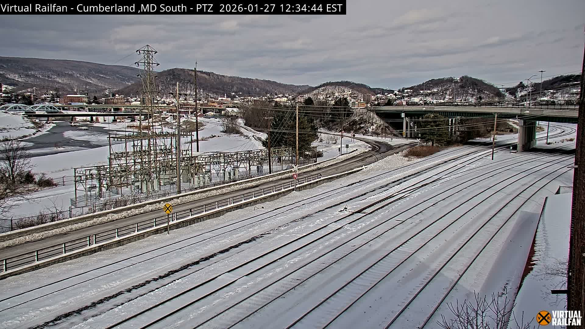 Cumberland City & , Cumberland Train Town  Live Cam - Cumberland, Allegany, Maryland, USA 