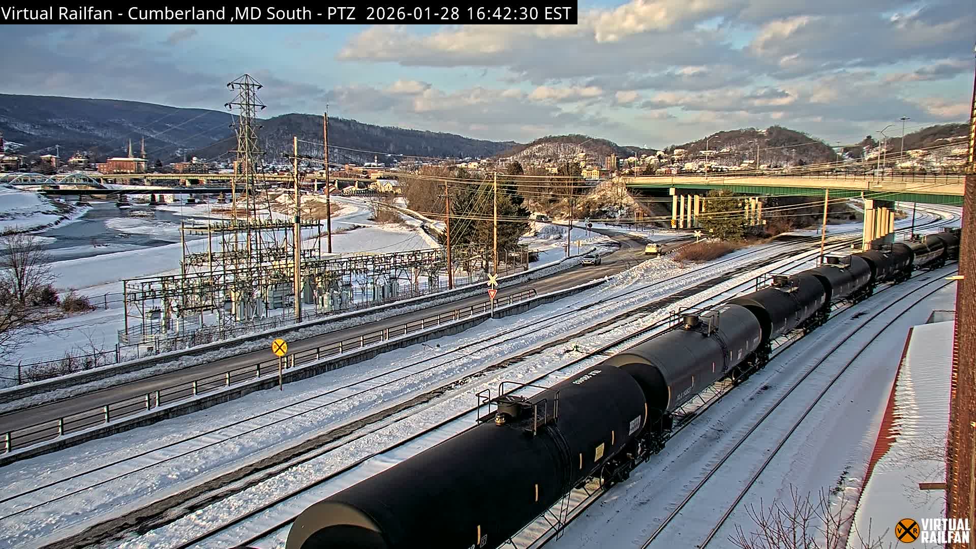Cumberland City & , Cumberland Train Town  Live Cam - Cumberland, Allegany, Maryland, USA 