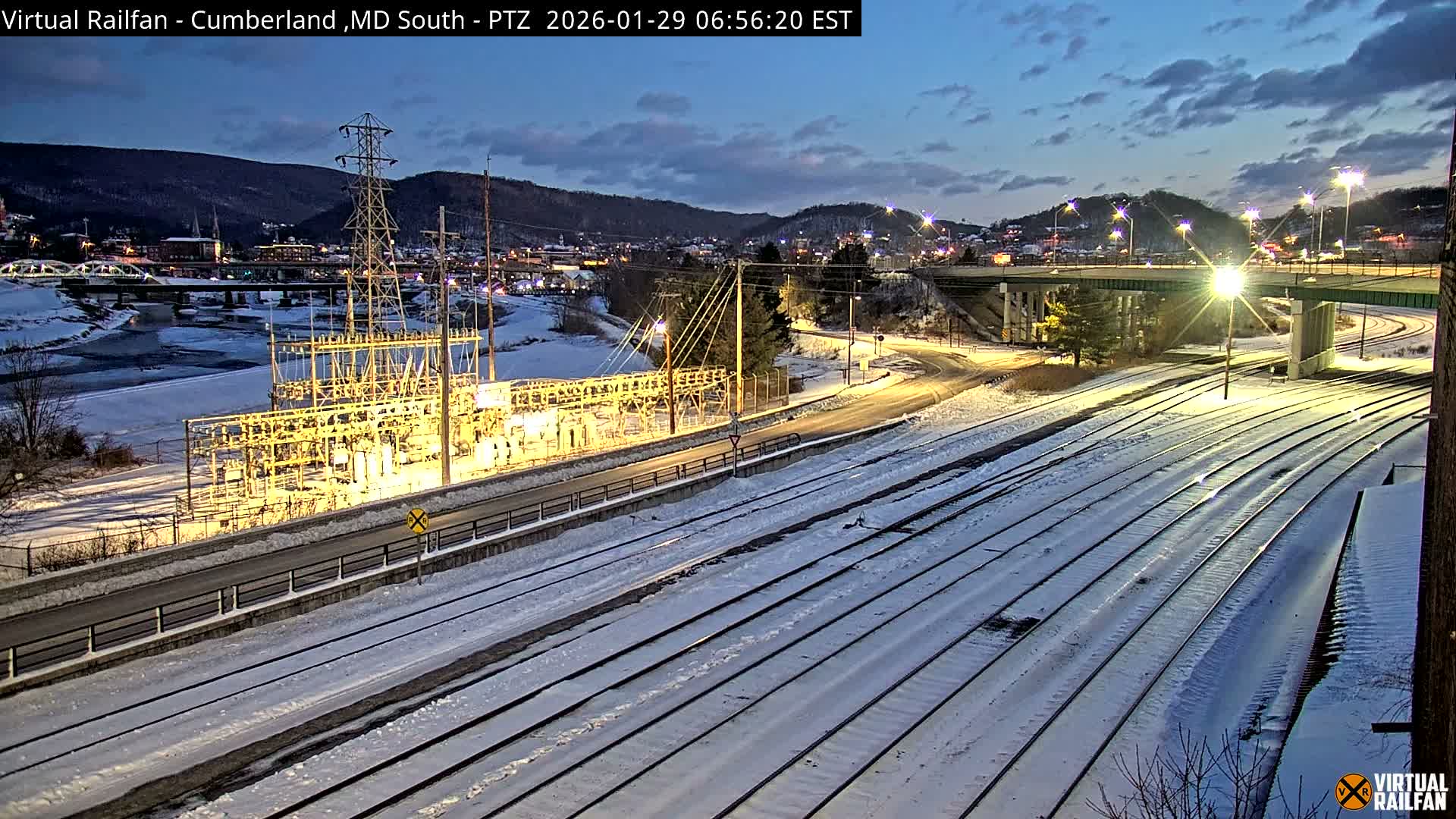 Cumberland City & , Cumberland Train Town  Live Cam - Cumberland, Allegany, Maryland, USA 