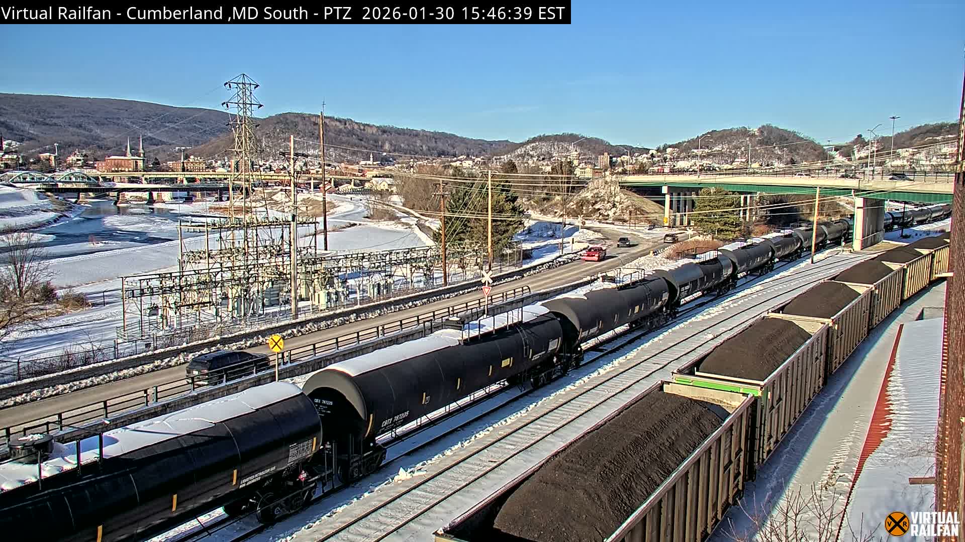 Cumberland City & , Cumberland Train Town  Live Cam - Cumberland, Allegany, Maryland, USA 
