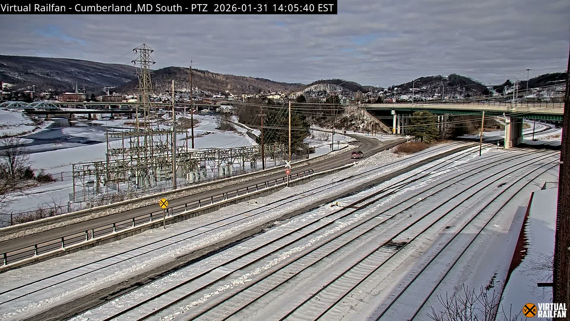 Cumberland City & , Cumberland Train Town  Live Cam - Cumberland, Allegany, Maryland, USA 