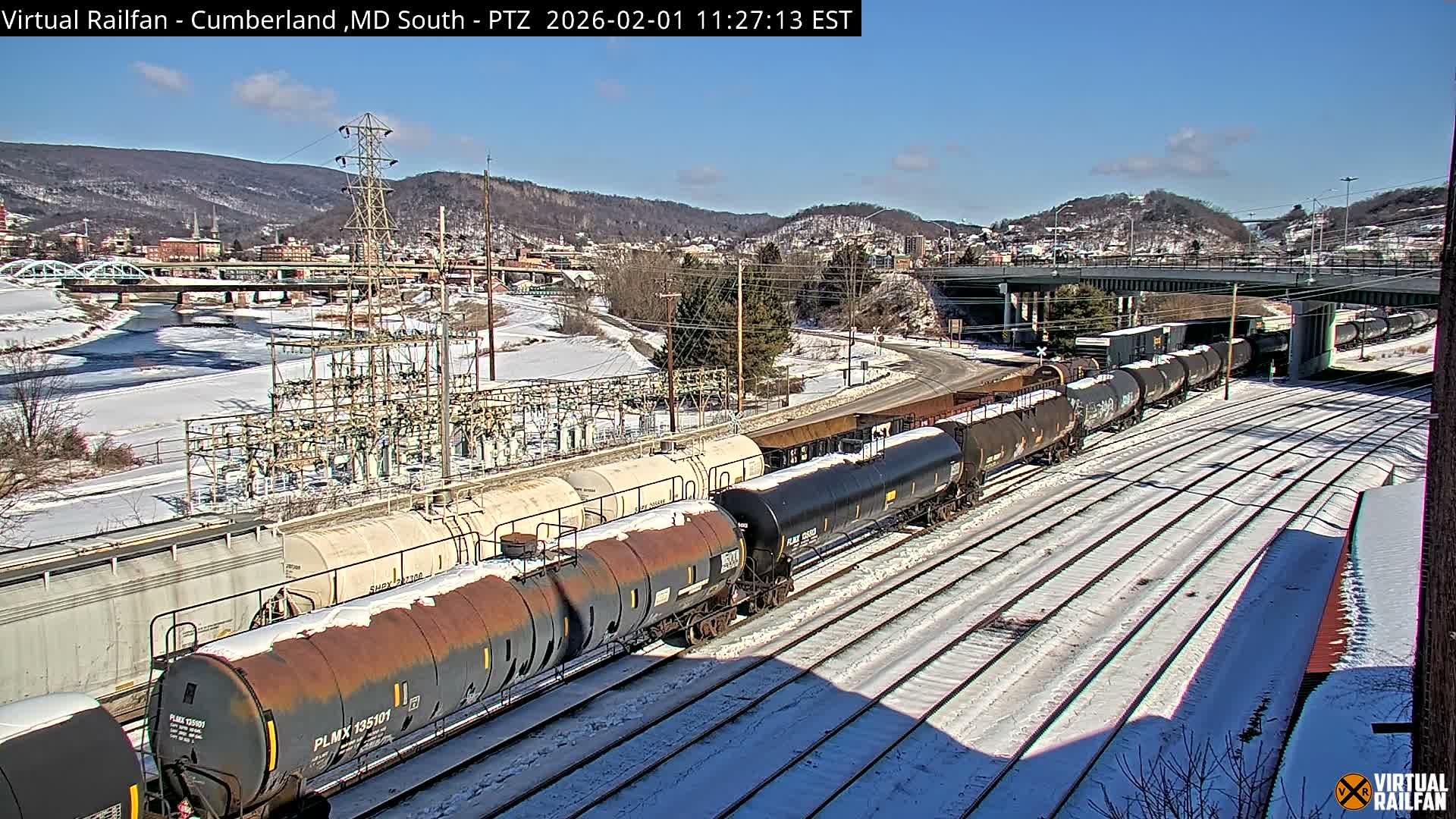 Cumberland City & , Cumberland Train Town  Live Cam - Cumberland, Allegany, Maryland, USA 