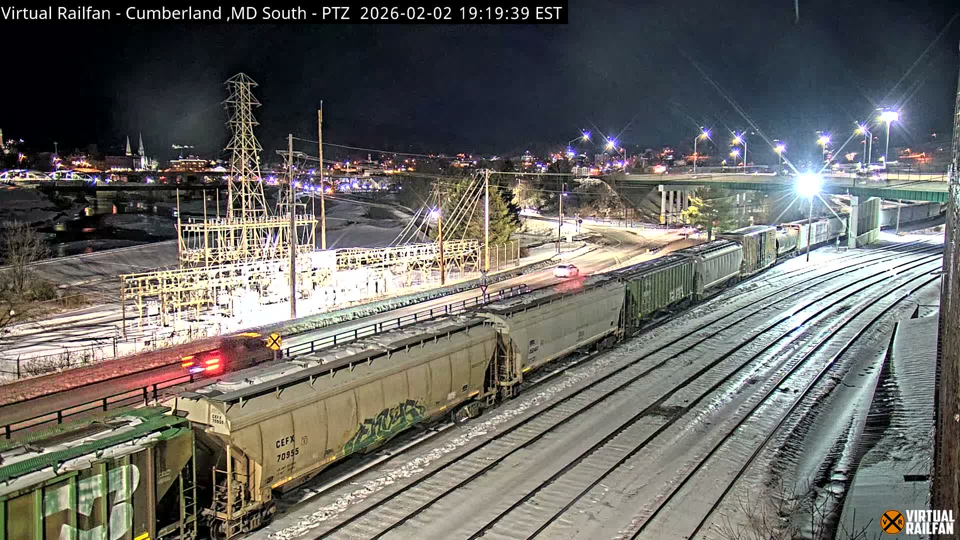 Cumberland City & , Cumberland Train Town  Live Cam - Cumberland, Allegany, Maryland, USA 
