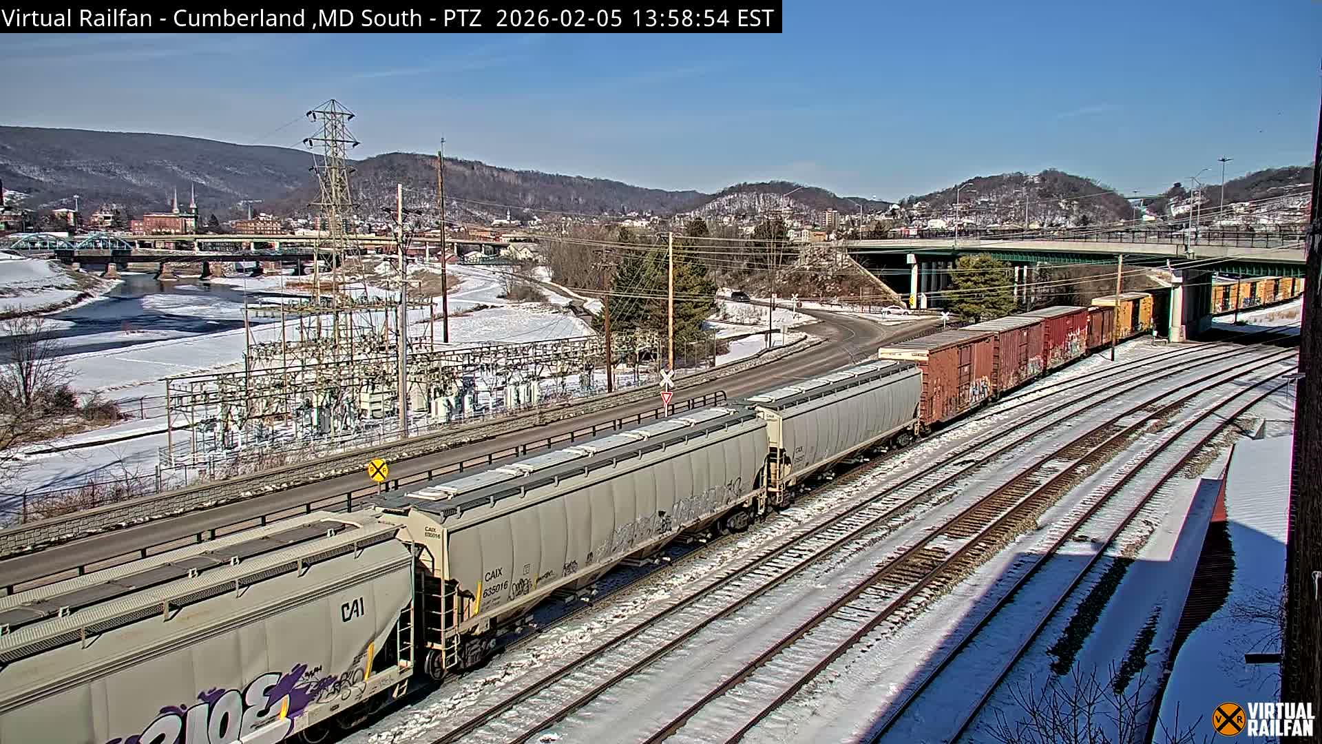 Cumberland City & , Cumberland Train Town  Live Cam - Cumberland, Allegany, Maryland, USA 