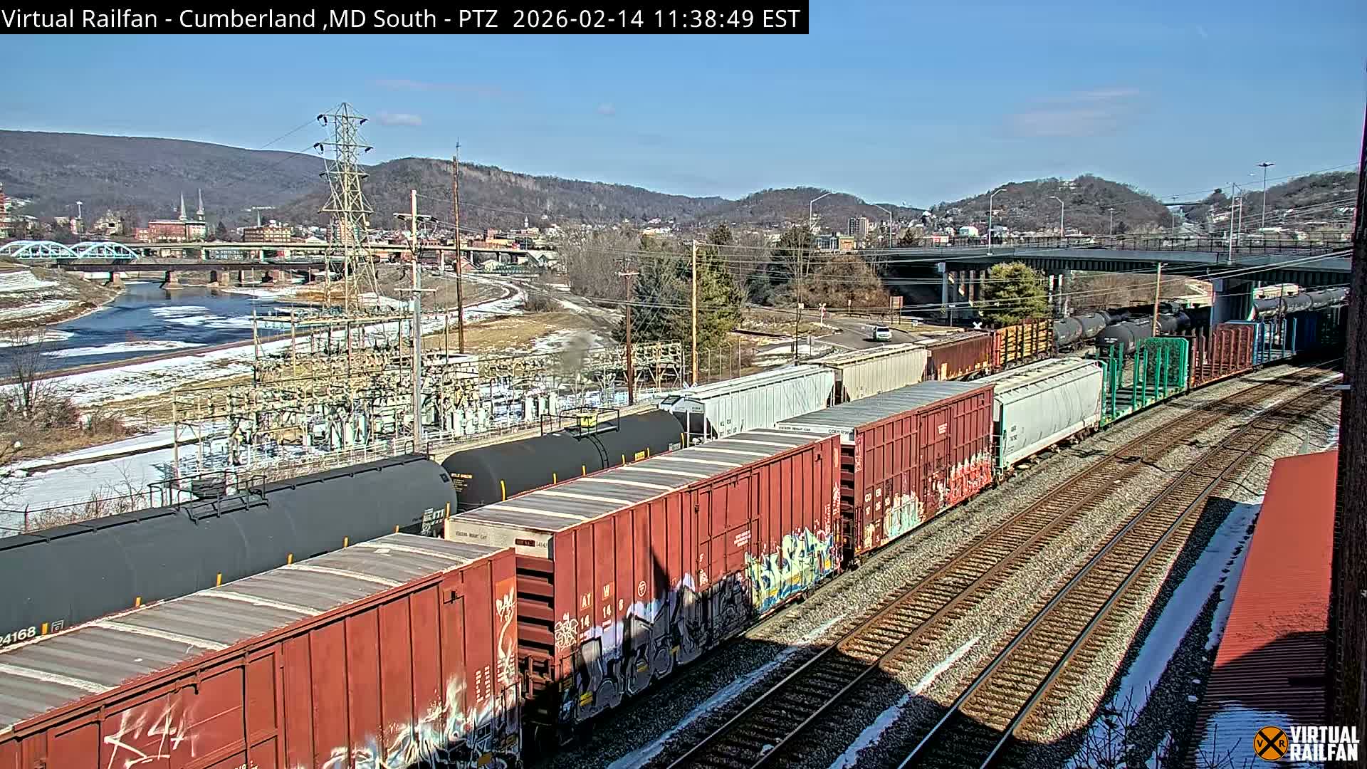 Cumberland City & , Cumberland Train Town  Live Cam - Cumberland, Allegany, Maryland, USA 