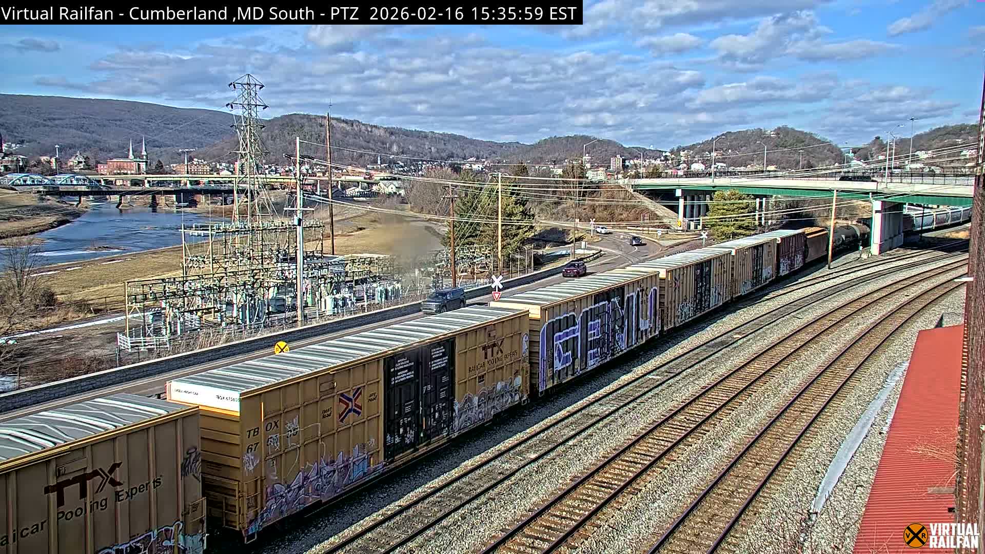Cumberland City & , Cumberland Train Town  Live Cam - Cumberland, Allegany, Maryland, USA 