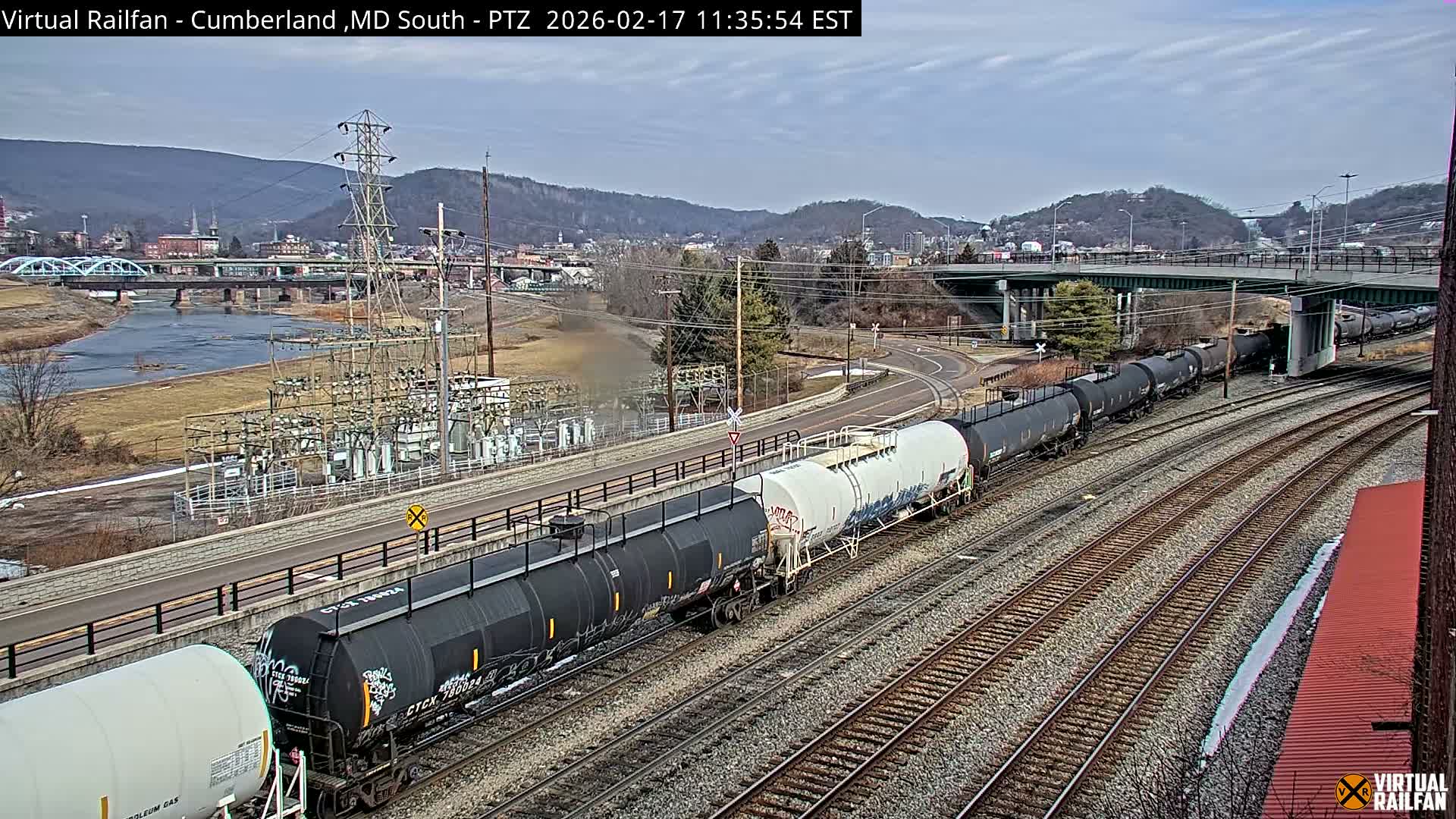 Cumberland City & , Cumberland Train Town  Live Cam - Cumberland, Allegany, Maryland, USA 