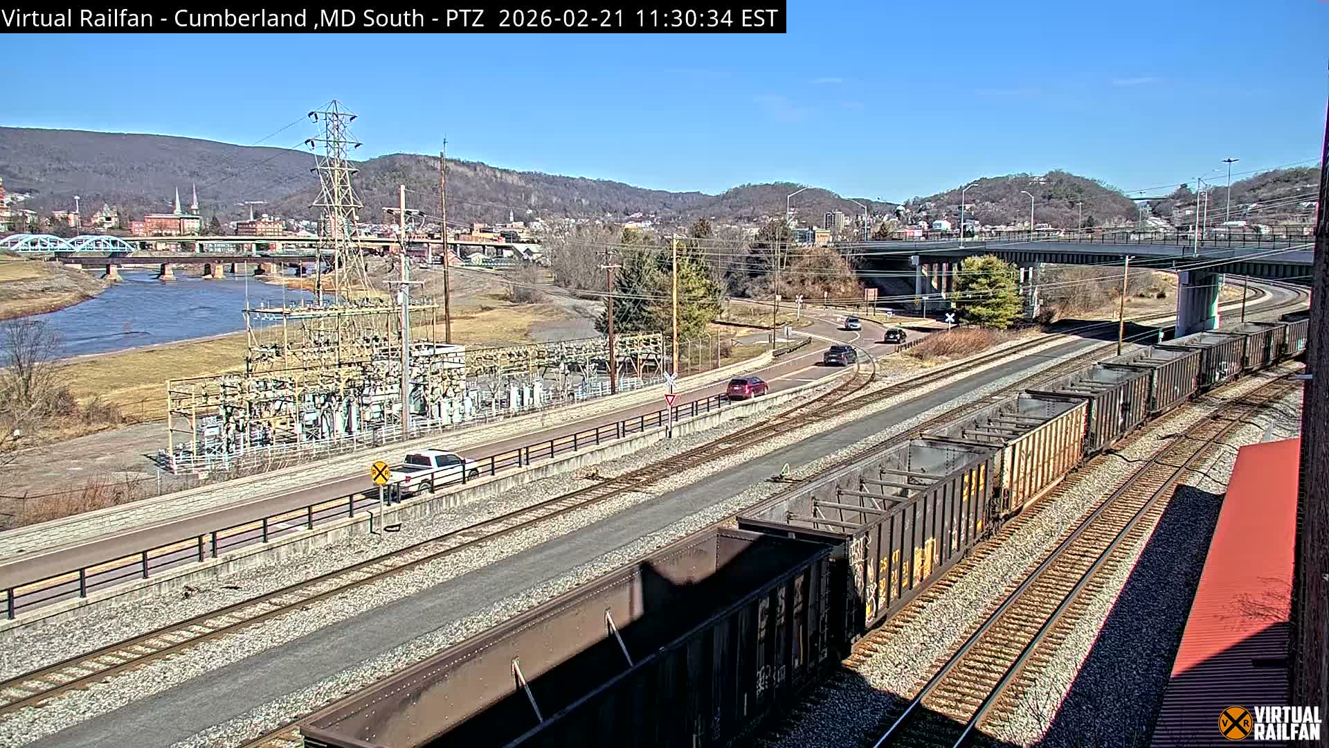 Cumberland City & , Cumberland Train Town  Live Cam - Cumberland, Allegany, Maryland, USA 