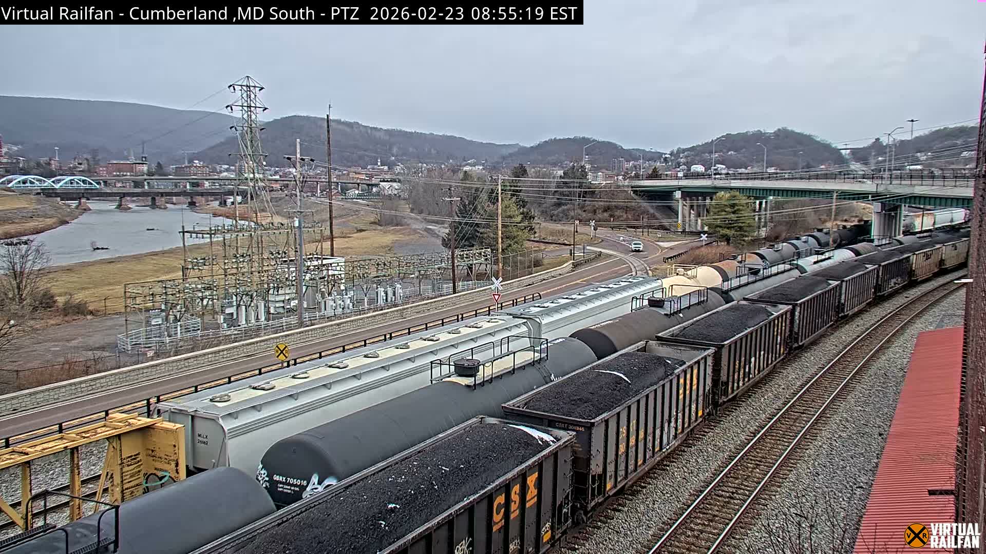 Cumberland City & , Cumberland Train Town  Live Cam - Cumberland, Allegany, Maryland, USA 