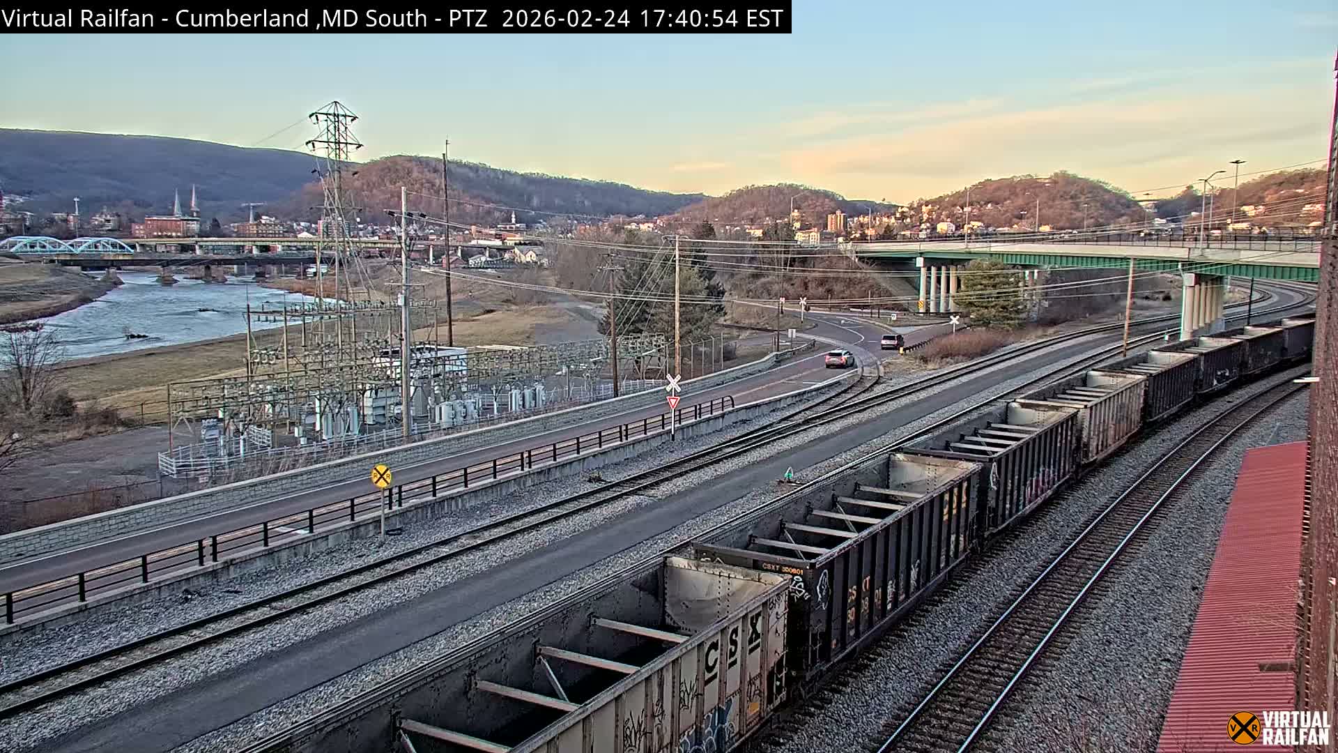 Cumberland City & , Cumberland Train Town  Live Cam - Cumberland, Allegany, Maryland, USA 