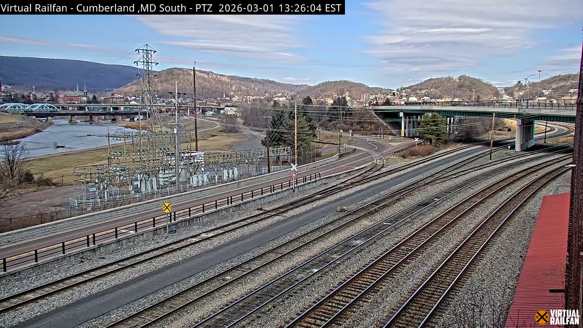 Cumberland City & , Cumberland Train Town  Live Cam - Cumberland, Allegany, Maryland, USA 