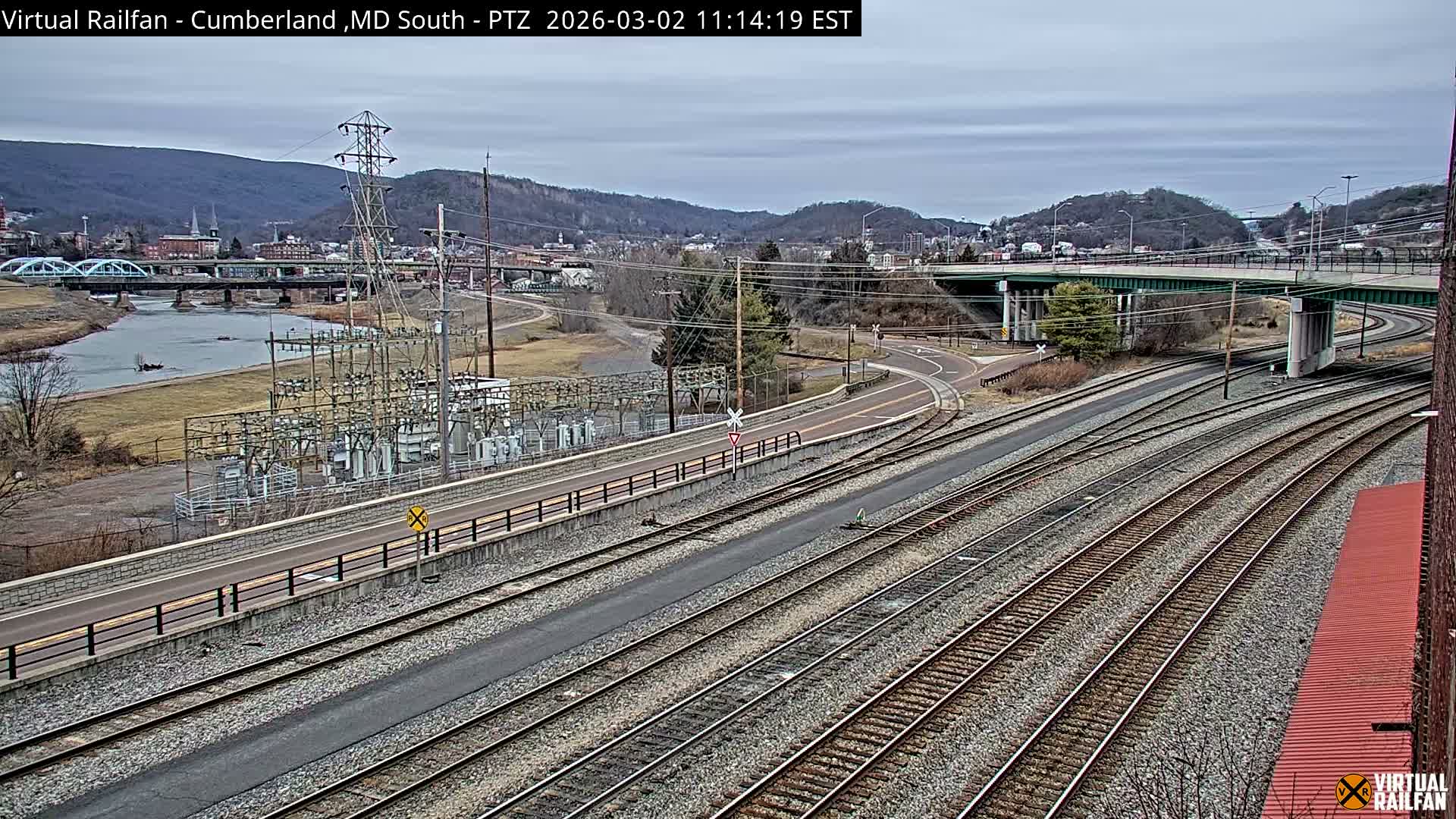 Cumberland City & , Cumberland Train Town  Live Cam - Cumberland, Allegany, Maryland, USA 