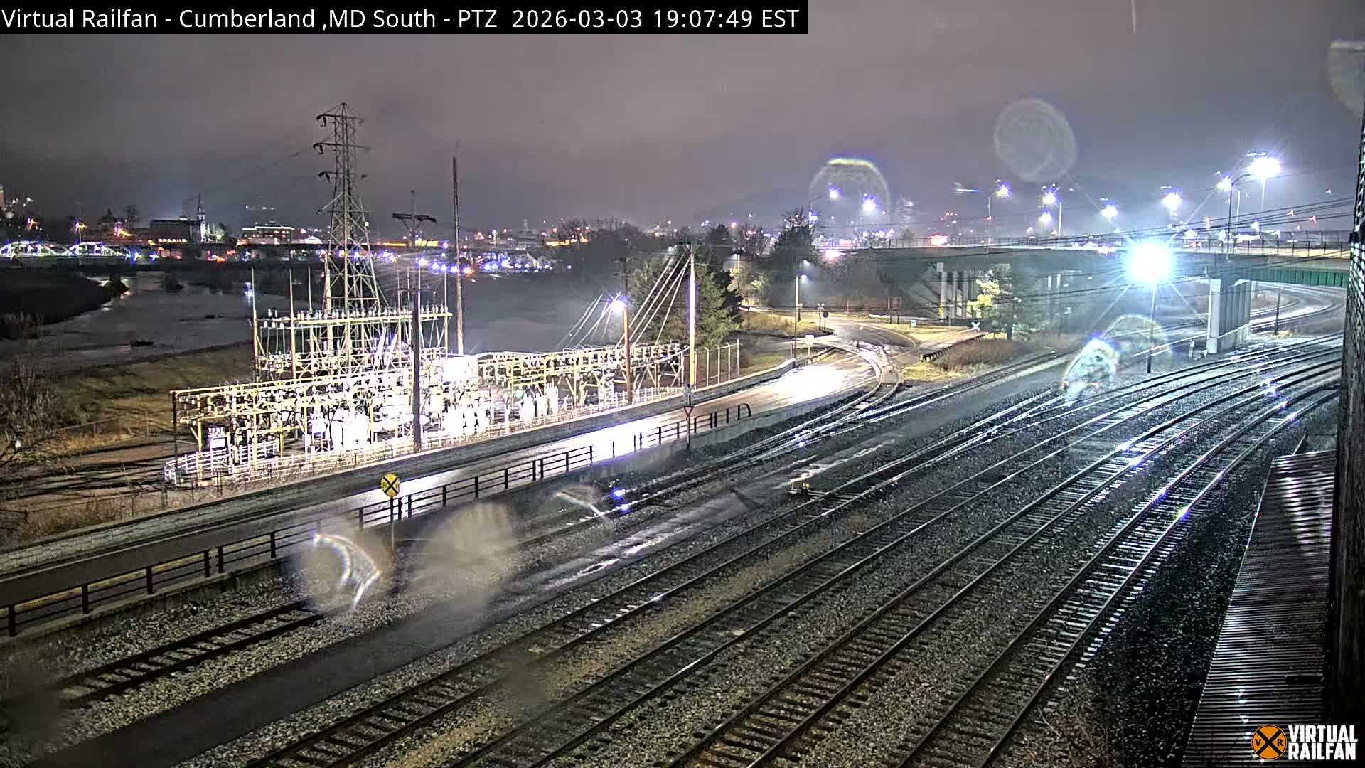 Cumberland City & , Cumberland Train Town  Live Cam - Cumberland, Allegany, Maryland, USA 