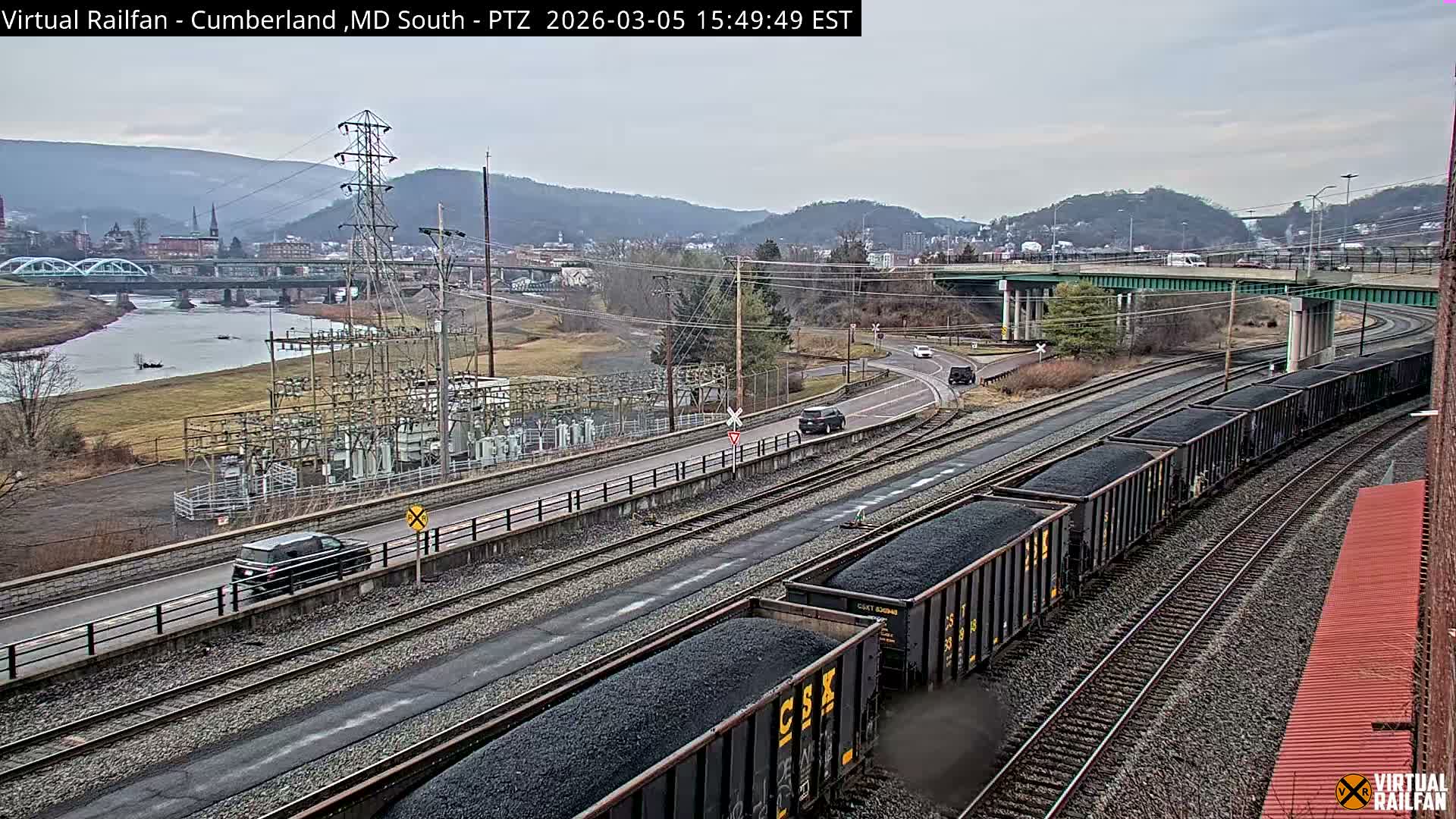 Cumberland City & , Cumberland Train Town  Live Cam - Cumberland, Allegany, Maryland, USA 