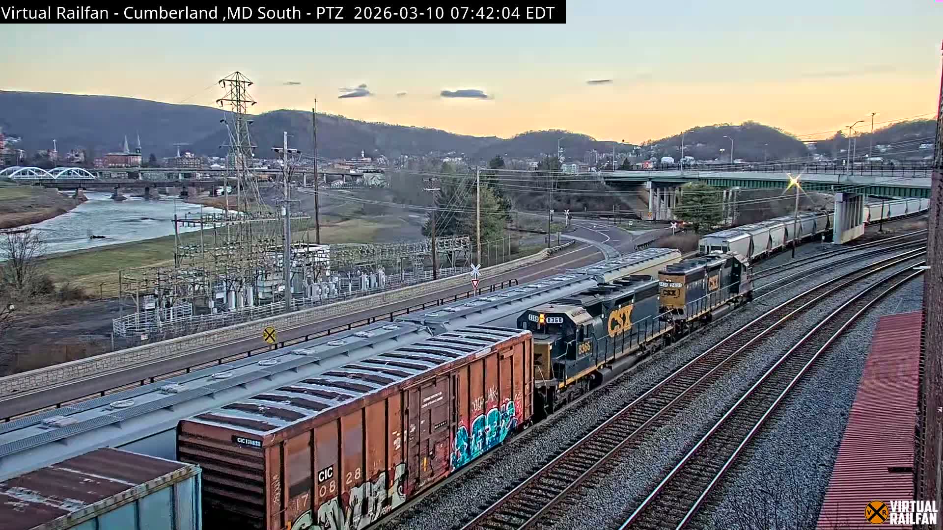 Cumberland City & , Cumberland Train Town  Live Cam - Cumberland, Allegany, Maryland, USA 
