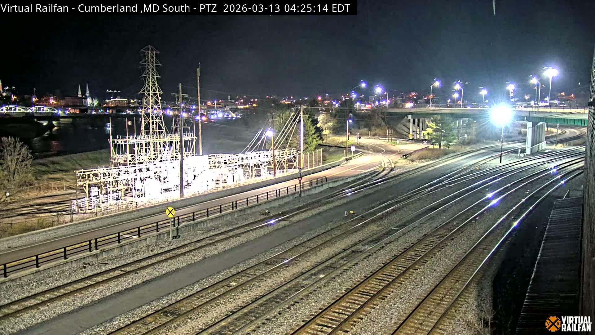 Cumberland City & , Cumberland Train Town  Live Cam - Cumberland, Allegany, Maryland, USA 