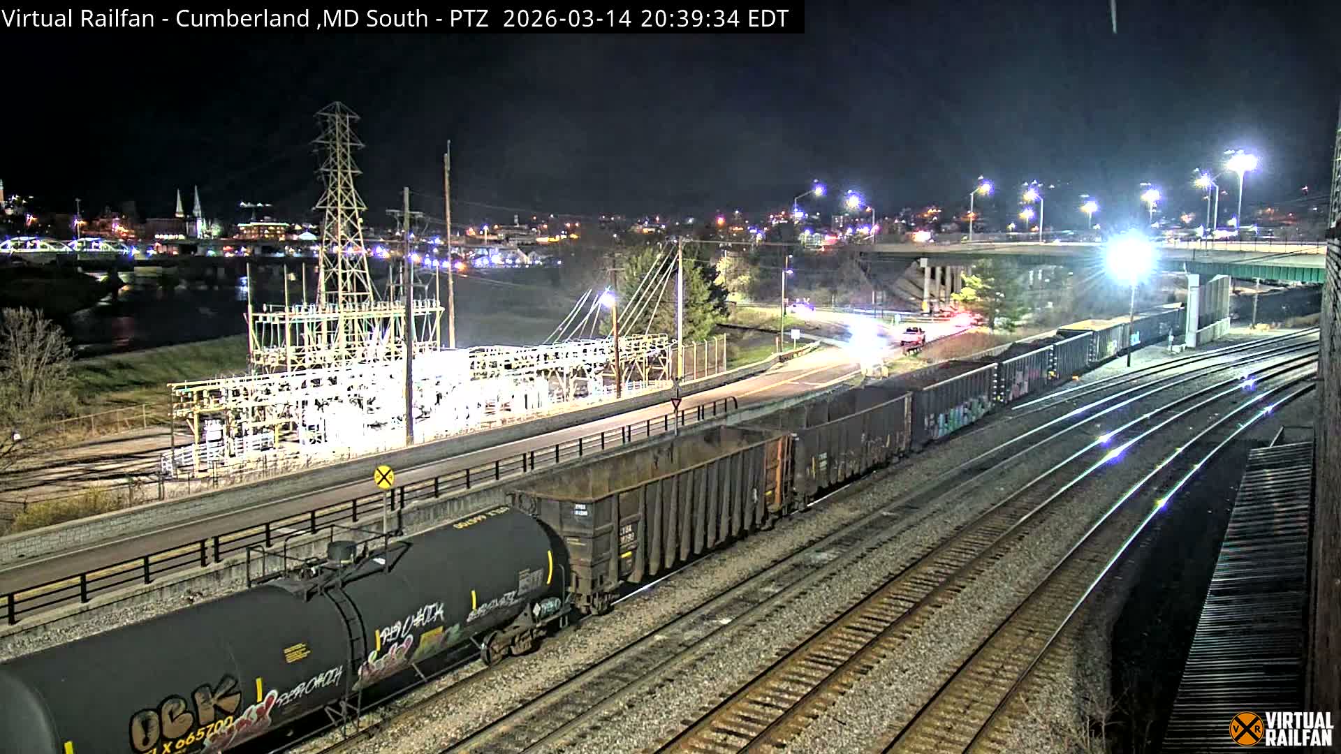 Cumberland City & , Cumberland Train Town  Live Cam - Cumberland, Allegany, Maryland, USA 