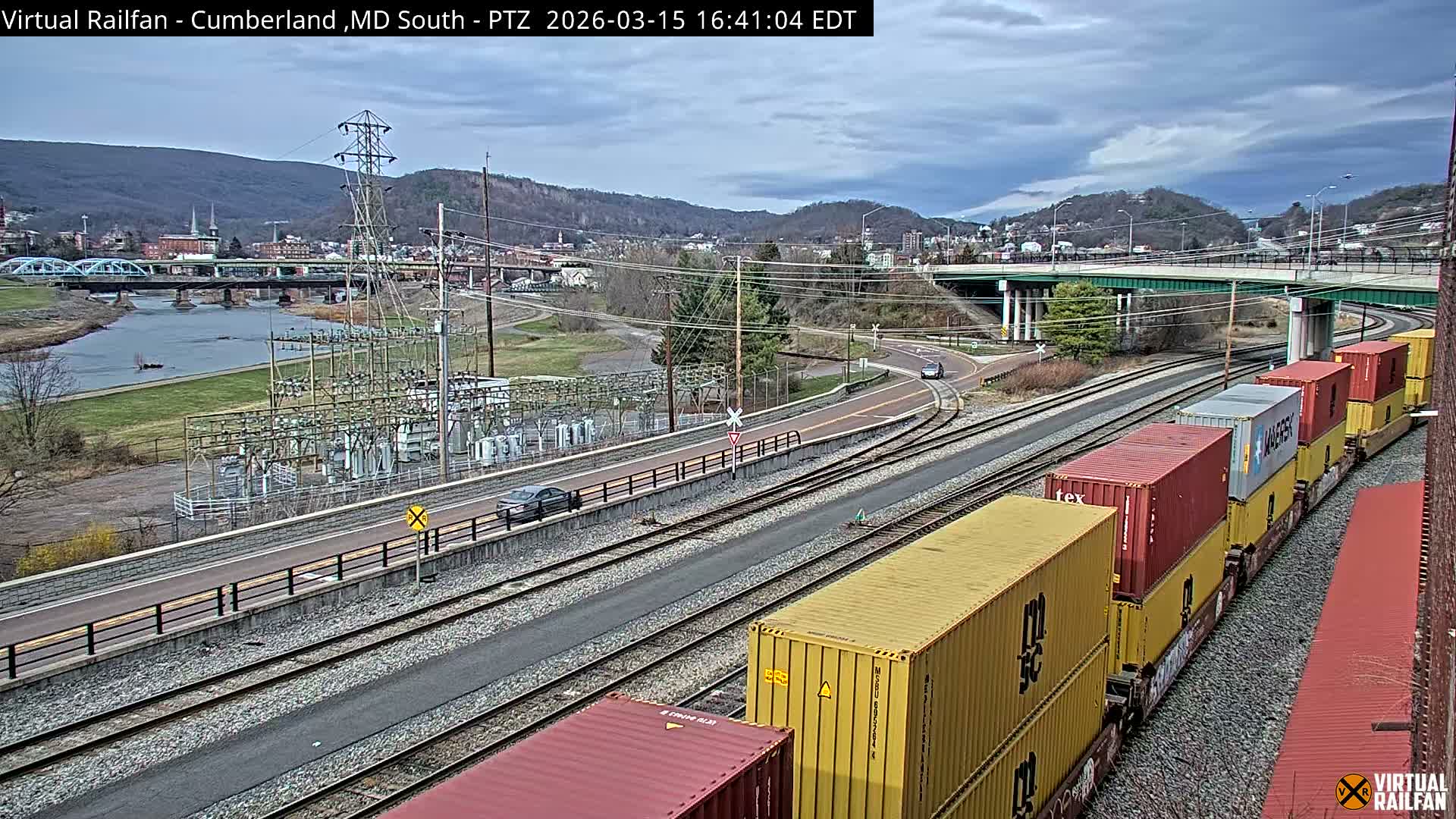 Cumberland City & , Cumberland Train Town  Live Cam - Cumberland, Allegany, Maryland, USA 