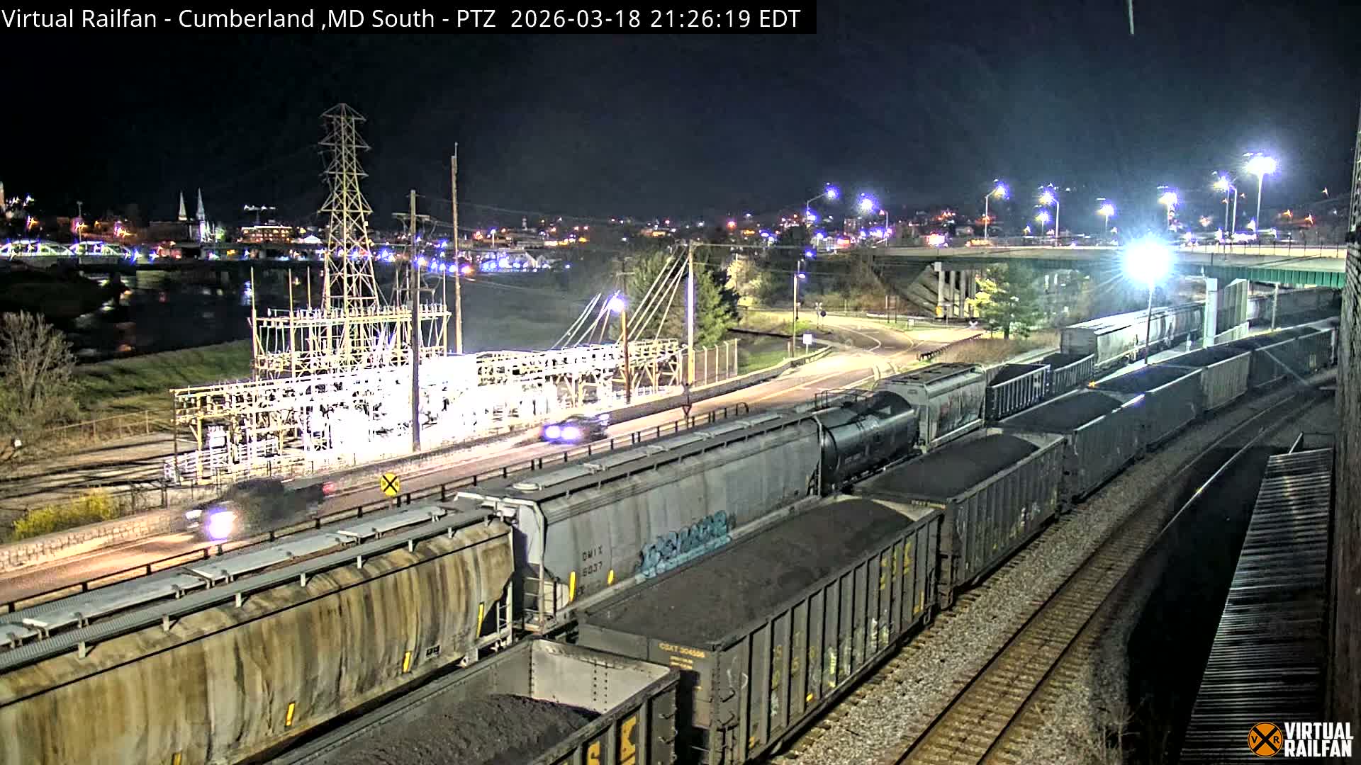 Cumberland City & , Cumberland Train Town  Live Cam - Cumberland, Allegany, Maryland, USA 