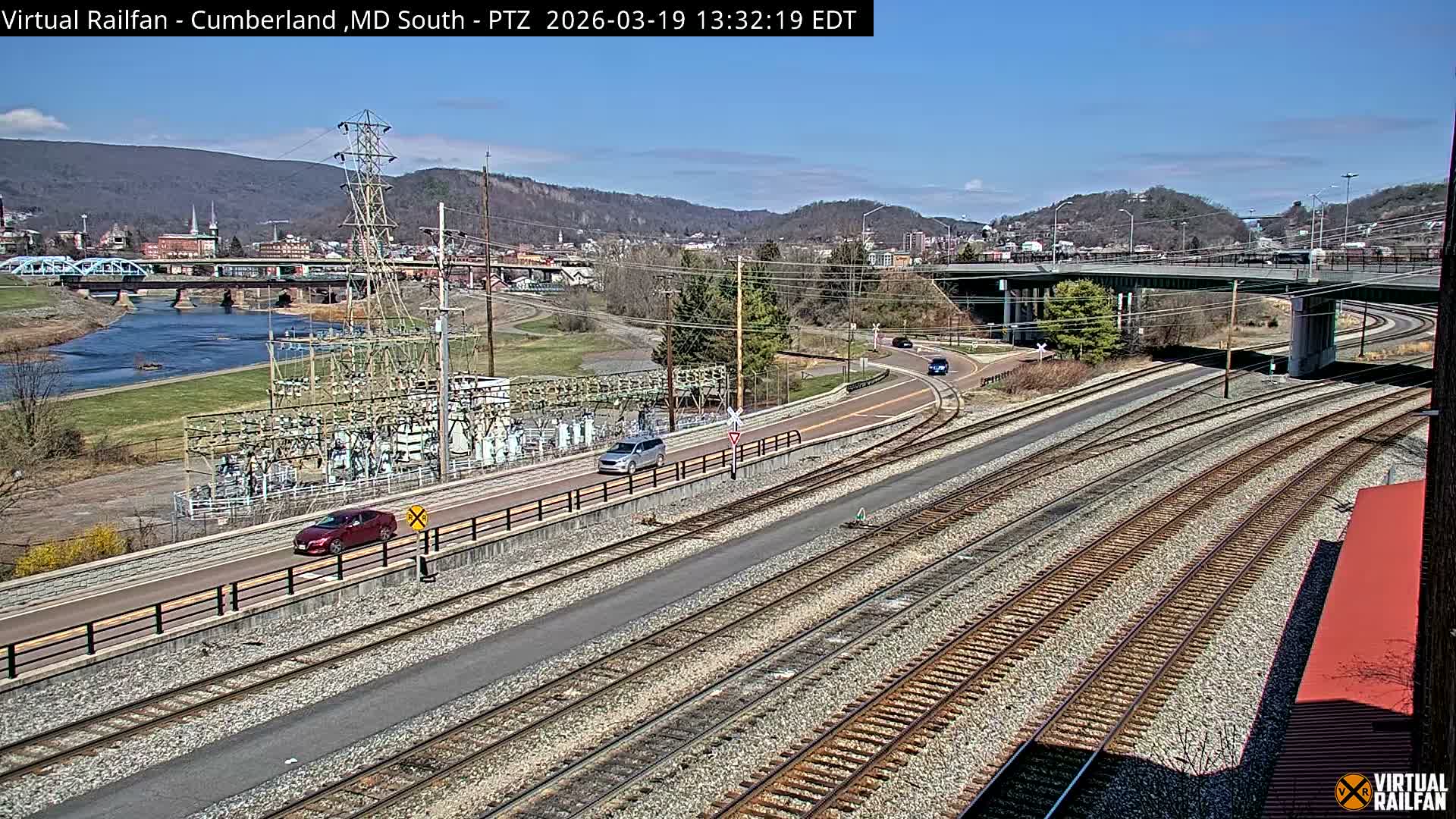 Cumberland City & , Cumberland Train Town  Live Cam - Cumberland, Allegany, Maryland, USA 