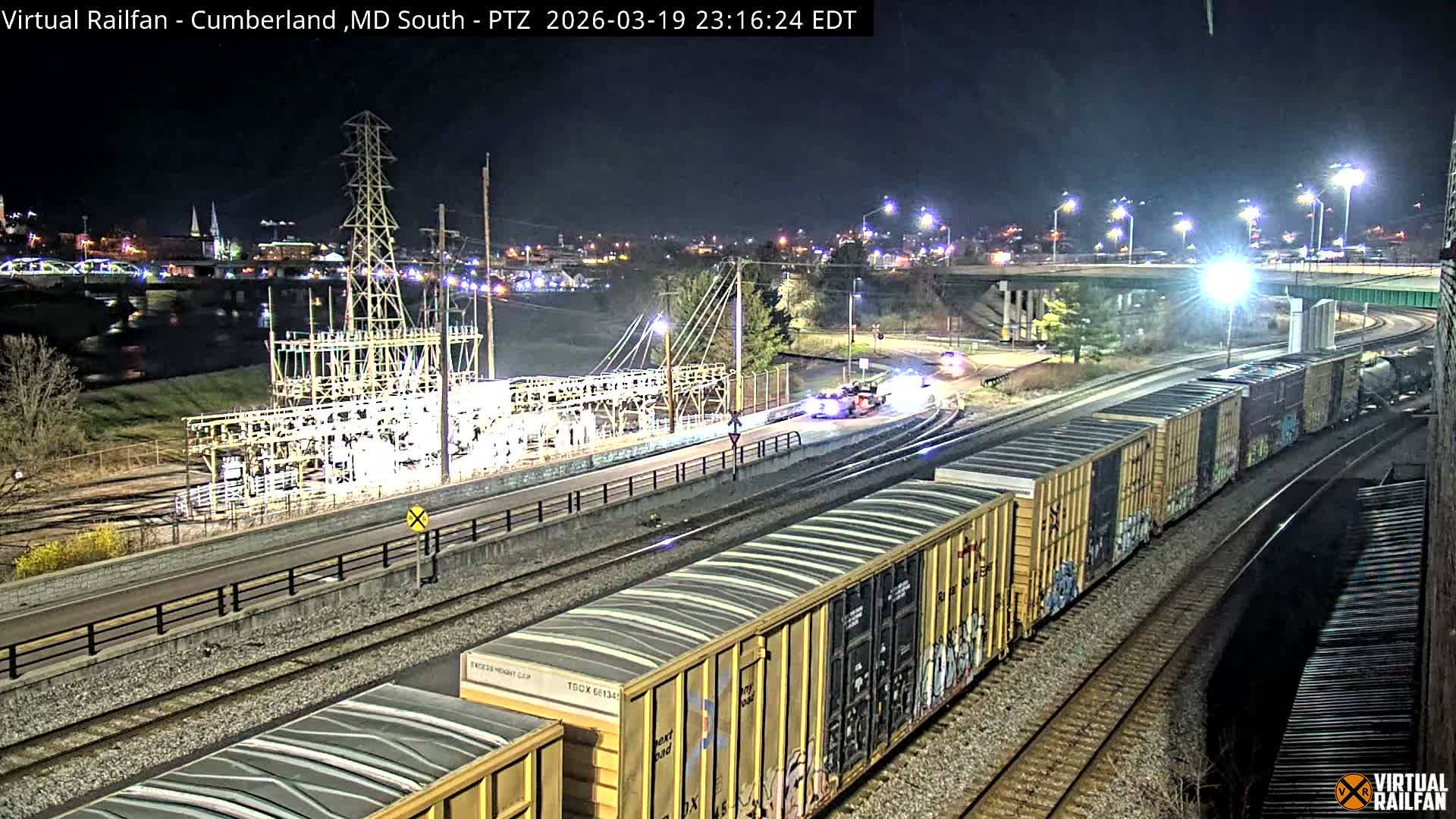 Cumberland City & , Cumberland Train Town  Live Cam - Cumberland, Allegany, Maryland, USA 